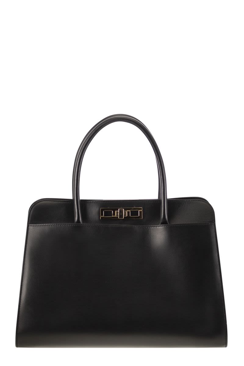 LARGE HANDBAG WITH METAL ACCESSORY Fabiana Filippi BLACK ONE SIZE
