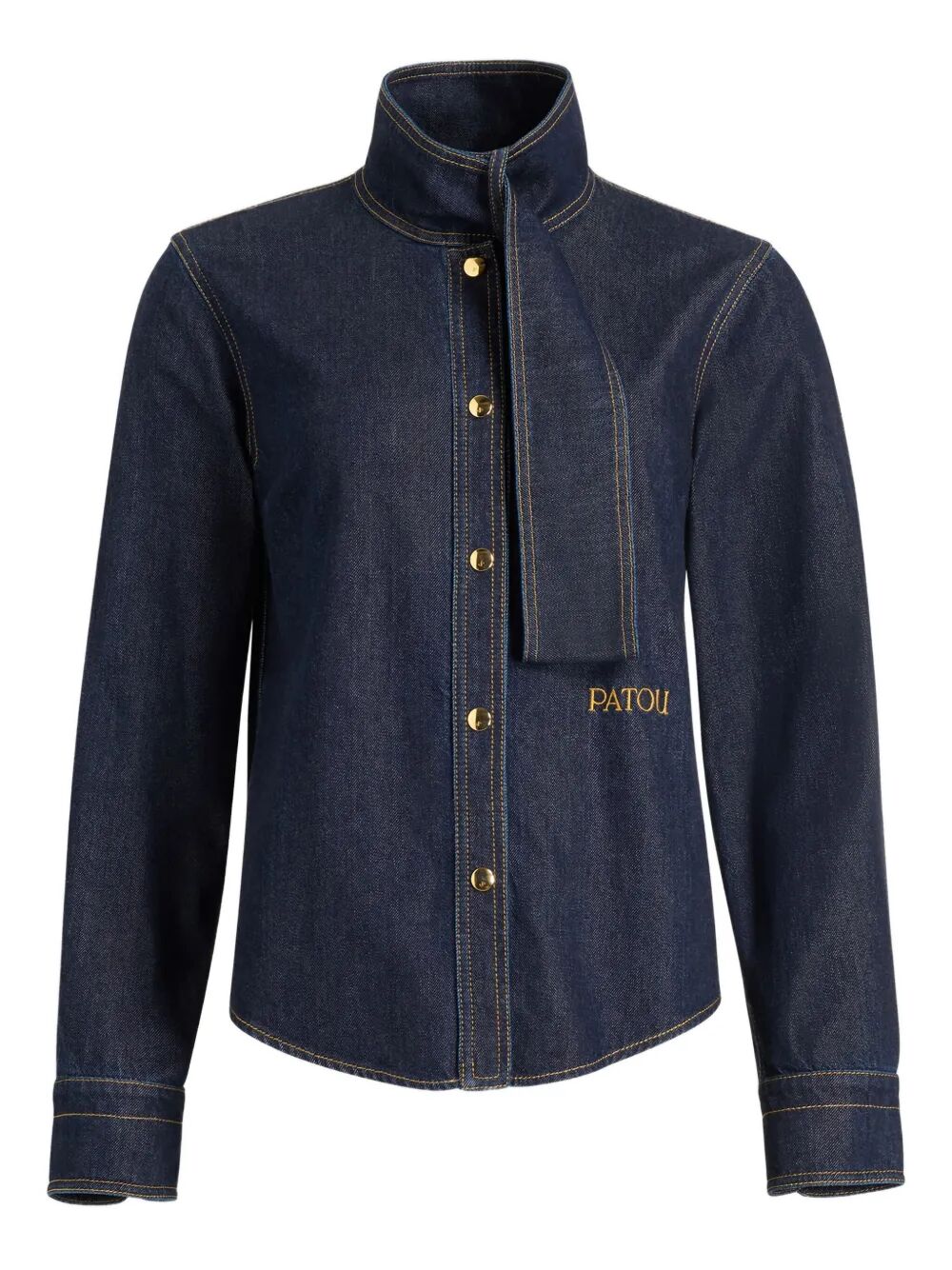ASCOT COLLAR BLOUSE Patou BLUE 36