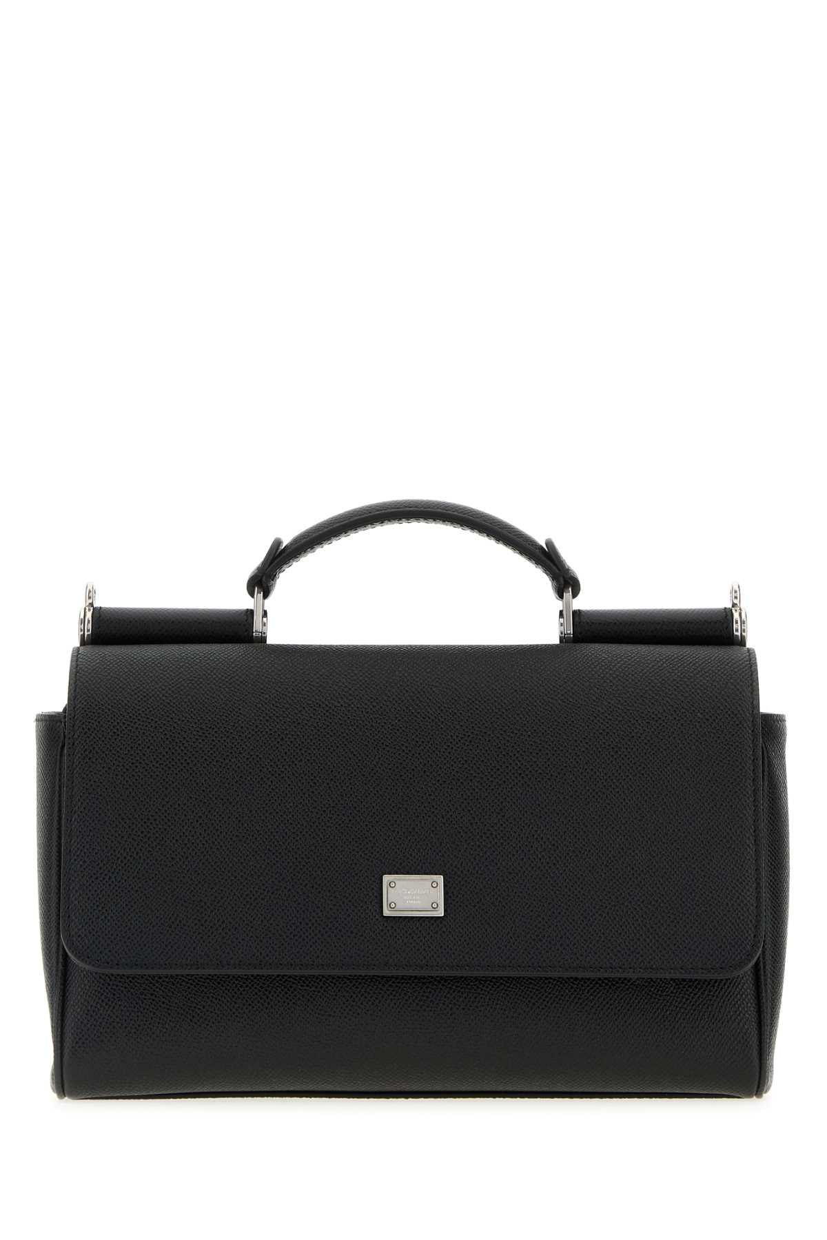 BLACK LEATHER SICILY HANDBAG Dolce & Gabbana BLACK TU