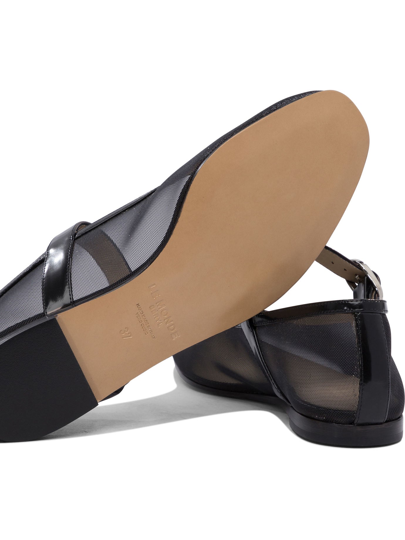 BLACK RUBBER BALLERINAS Le Monde Beryl