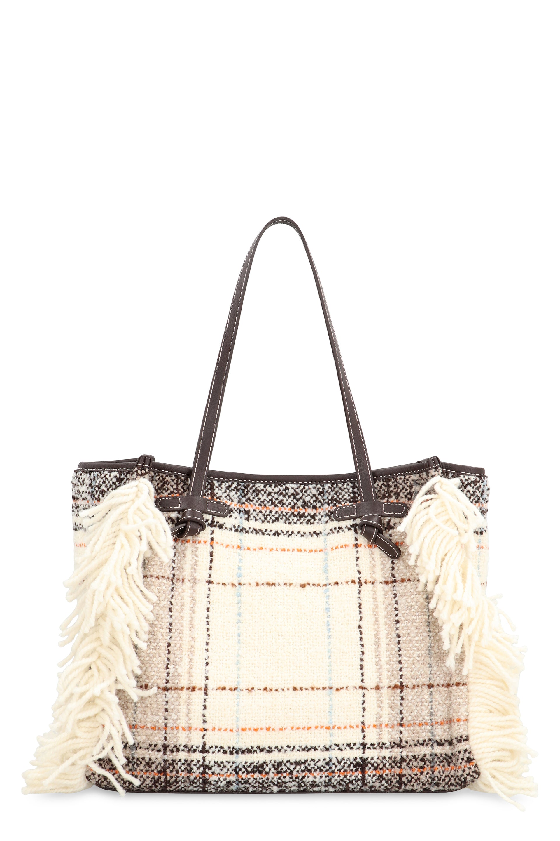 GIANNI CHIARINI MARCELLA SHOPPER BAG IN PLAID-EFFECT FABRIC, MIXED COLORS, MAGNETIC CLOSURE GIANNI CHIARINI VAR.T.MORO UNI