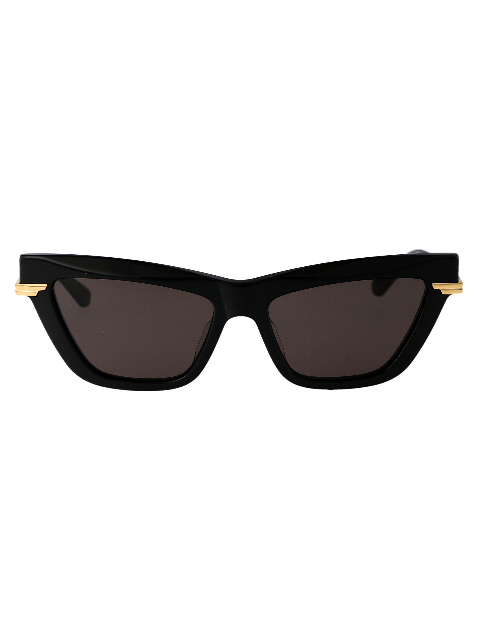 BLACK GOLD GREY ACETATE SUNGLASSES Bottega Veneta BLACK GOLD GREY 54