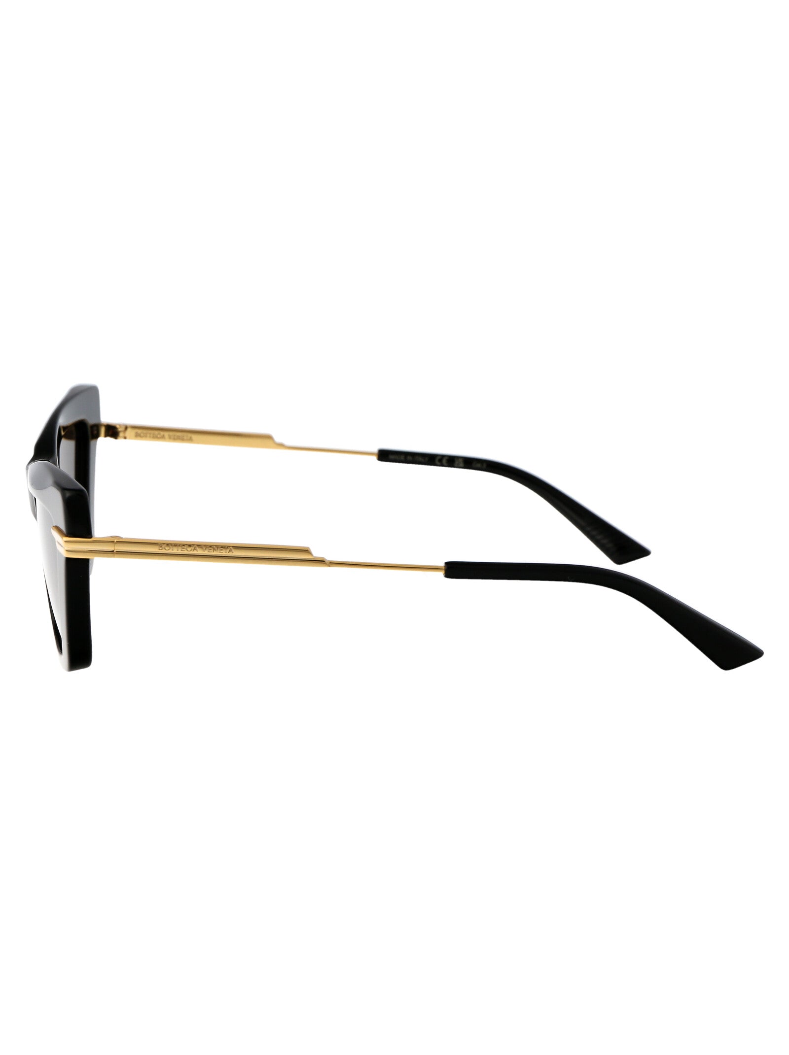 BLACK GOLD GREY ACETATE SUNGLASSES Bottega Veneta