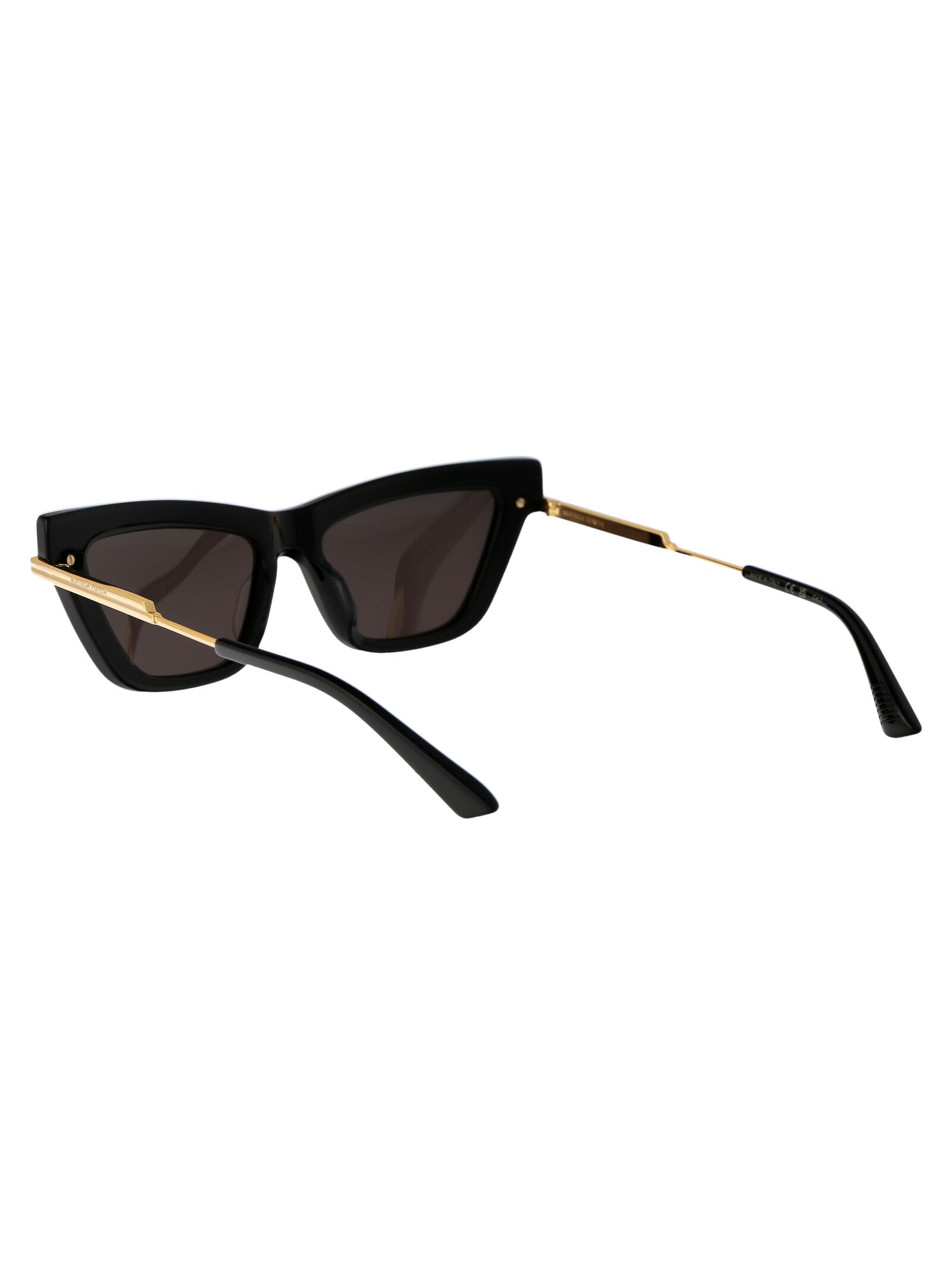BLACK GOLD GREY ACETATE SUNGLASSES Bottega Veneta