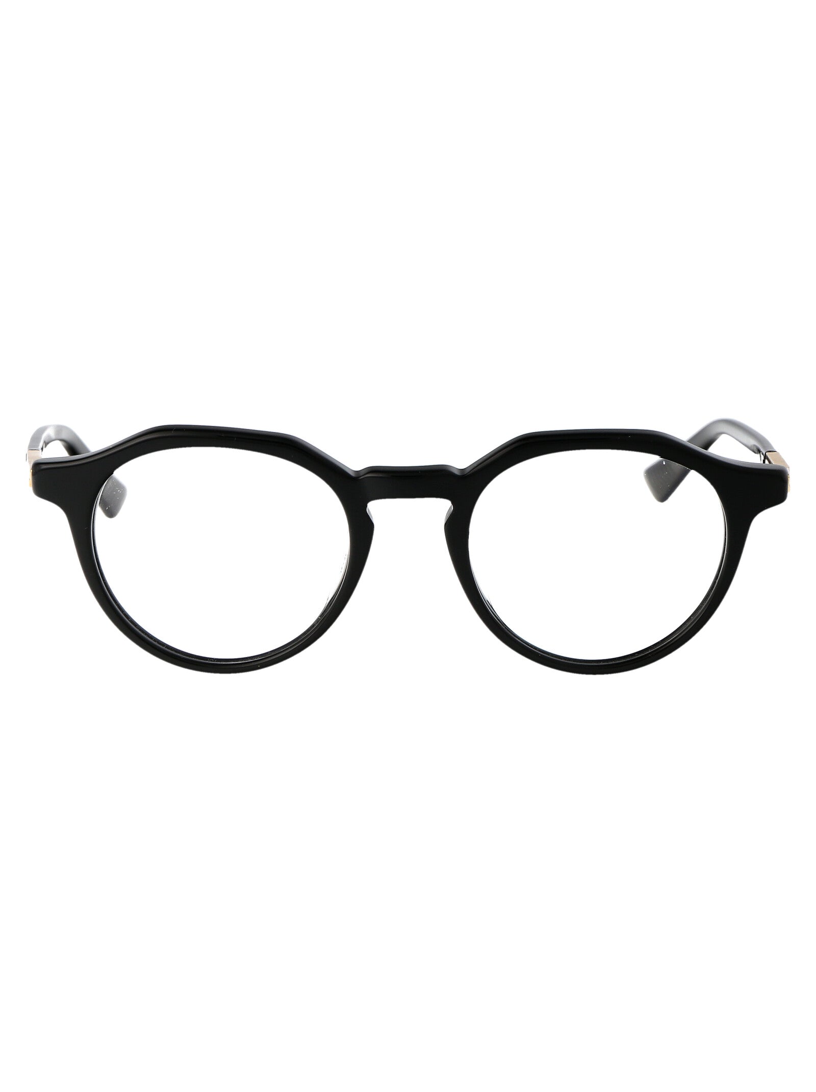 BLACK BLACK TRANSPARENT ACETATE GLASSES Bottega Veneta BLACK BLACK TRANSPARENT 48