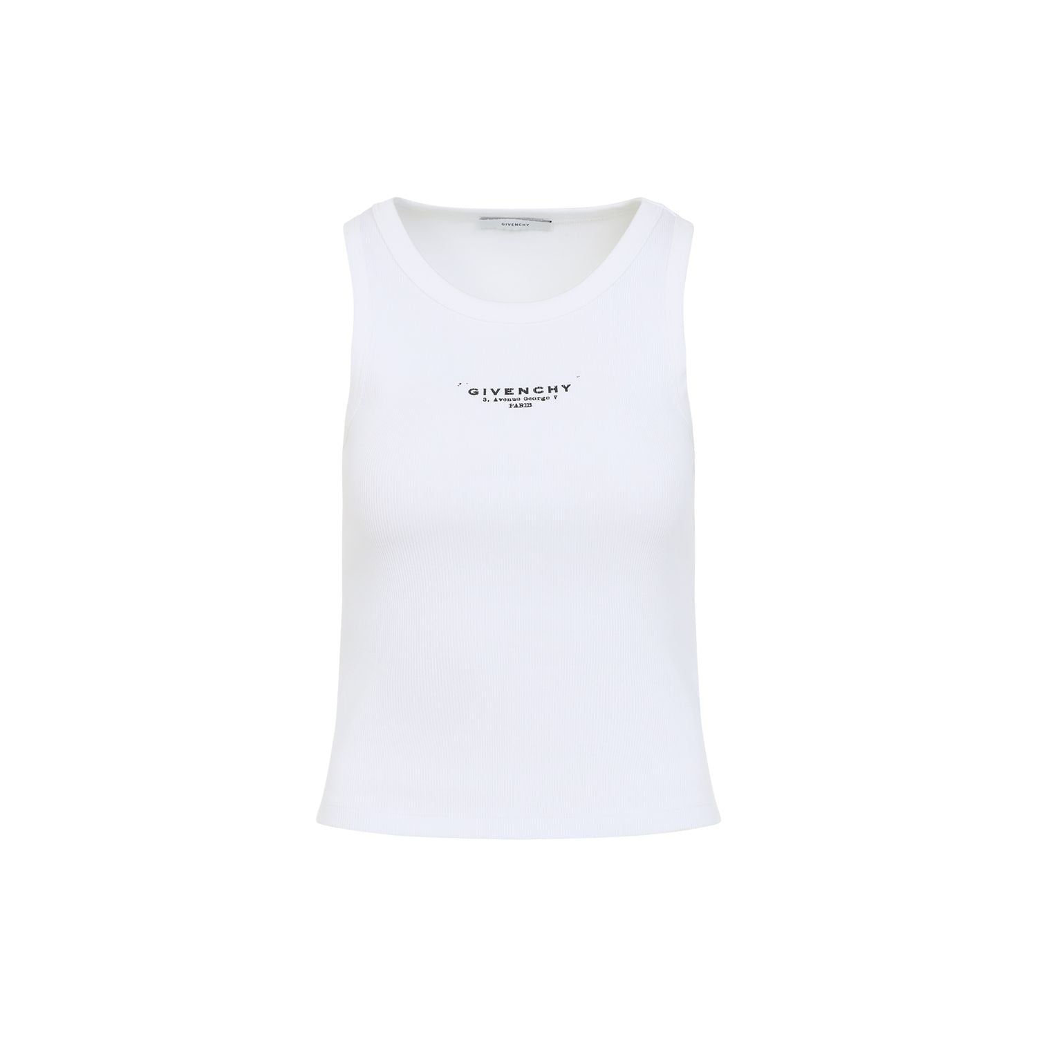 WHITE STRETCH COTTON TANK TOP Givenchy