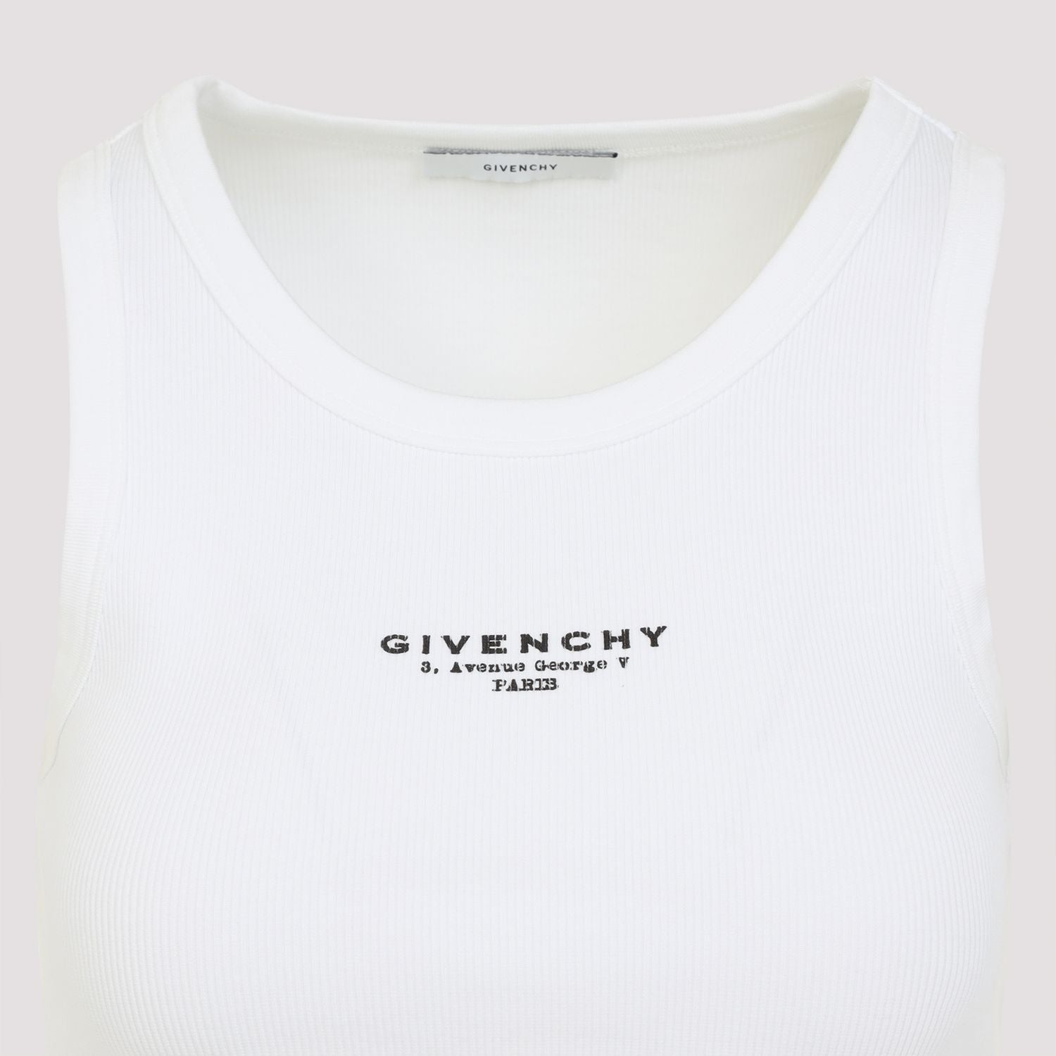 WHITE STRETCH COTTON TANK TOP Givenchy