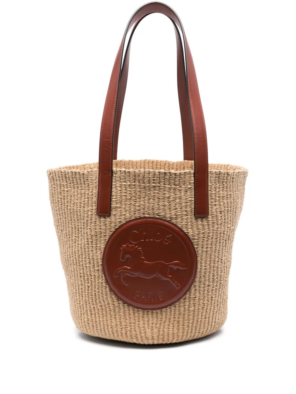 LARGE HORSE MEDAL BAG Chloé BROWN UNI