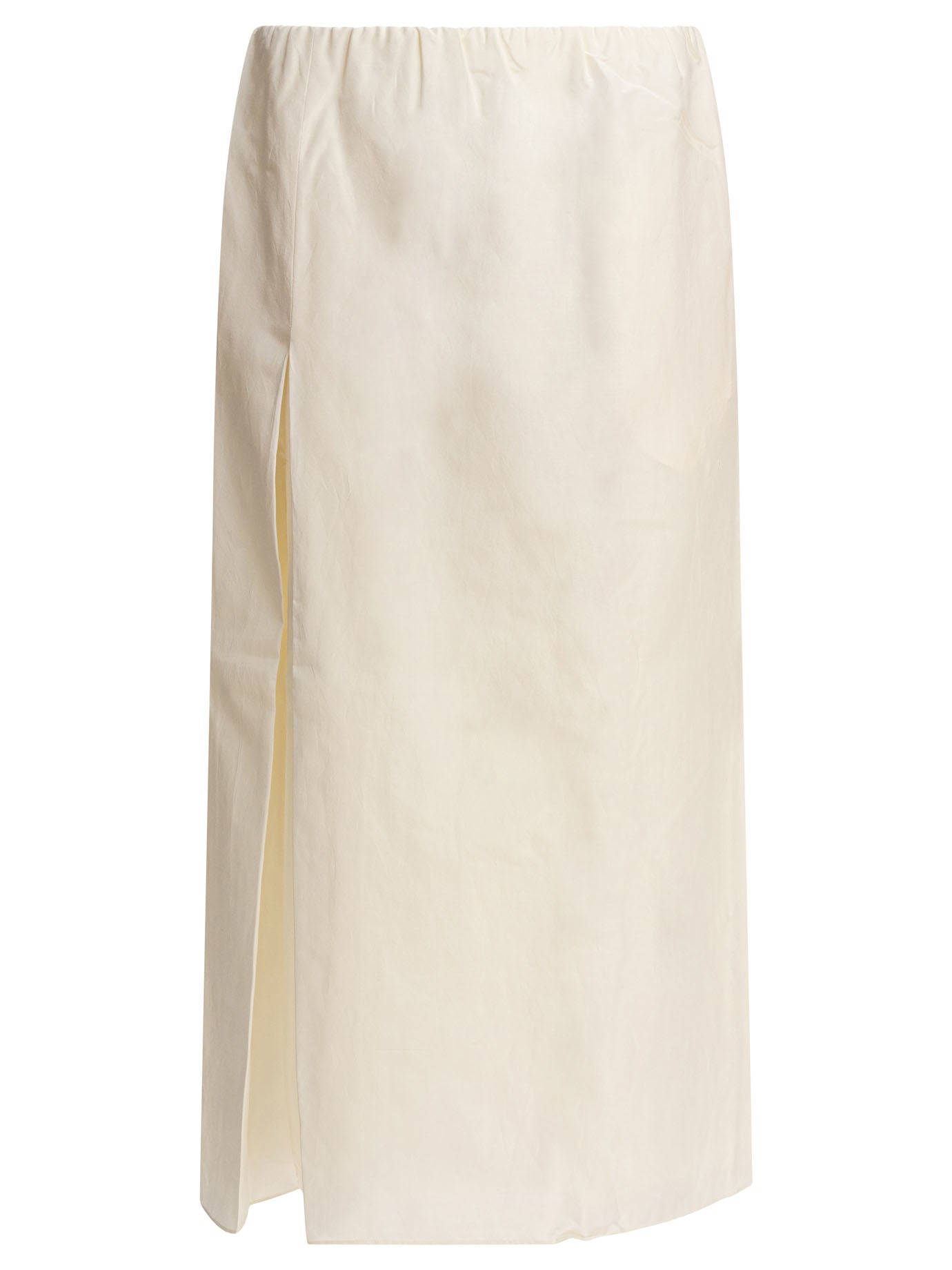 WHITE SILK SKIRT LOULOU DE SAISON WHITE XS