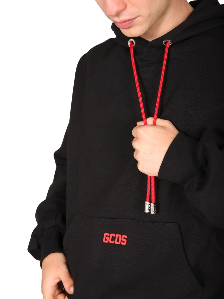 SWEATSHIRT WITH RUBBER LOGO GCDS
