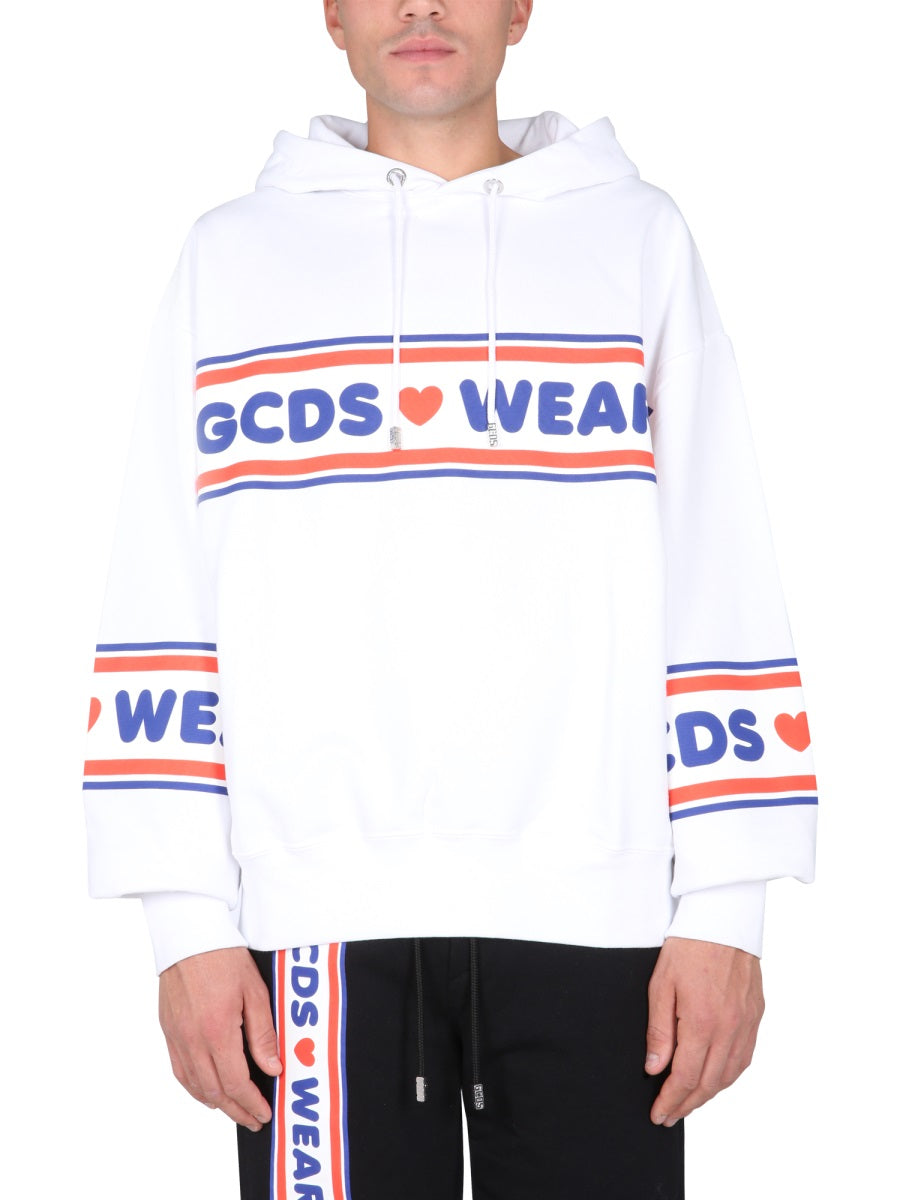 CUTE TAPE LOGO SWEATSHIRT GCDS WHITE S