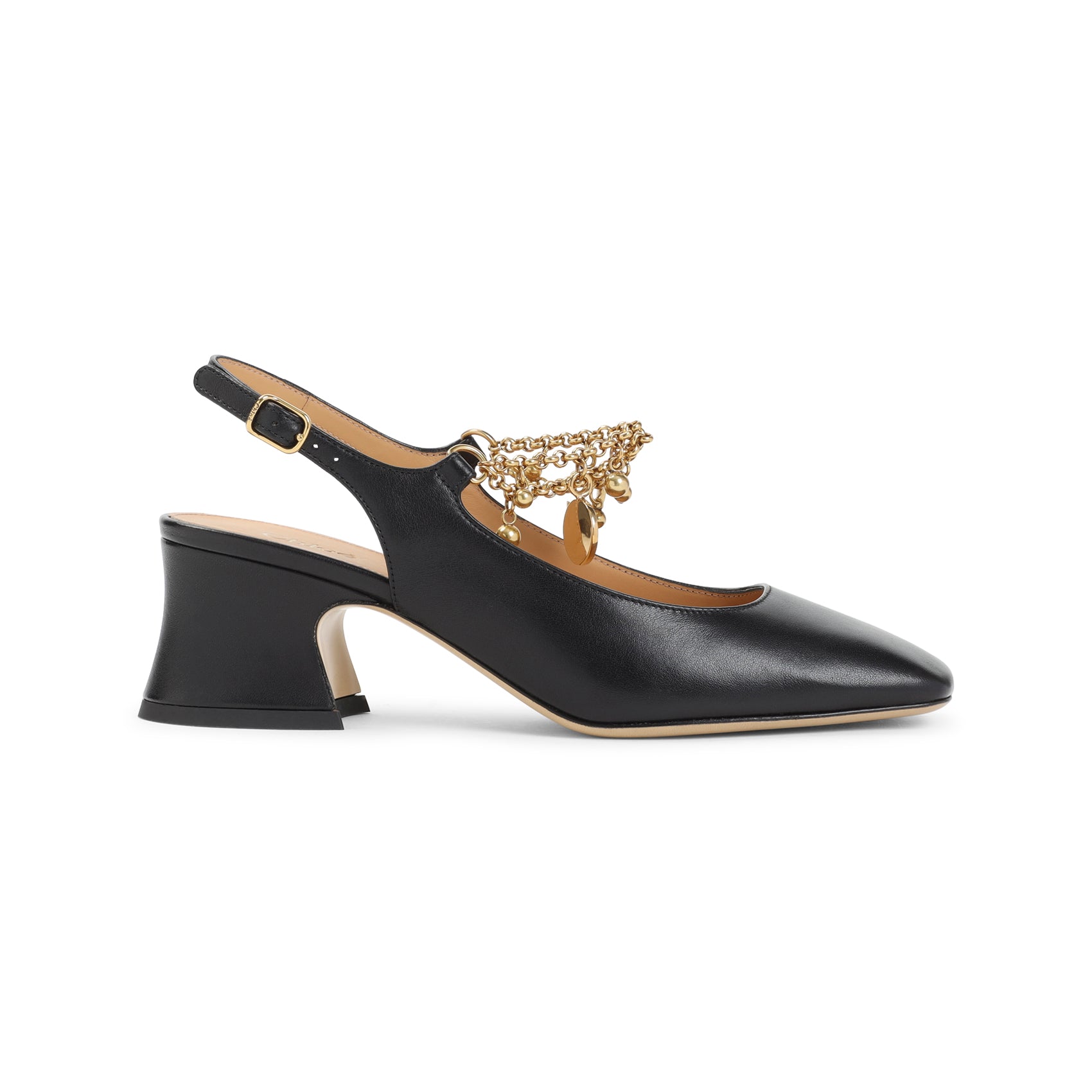 BLACK LEATHER SANDALS Chloé BLACK 38