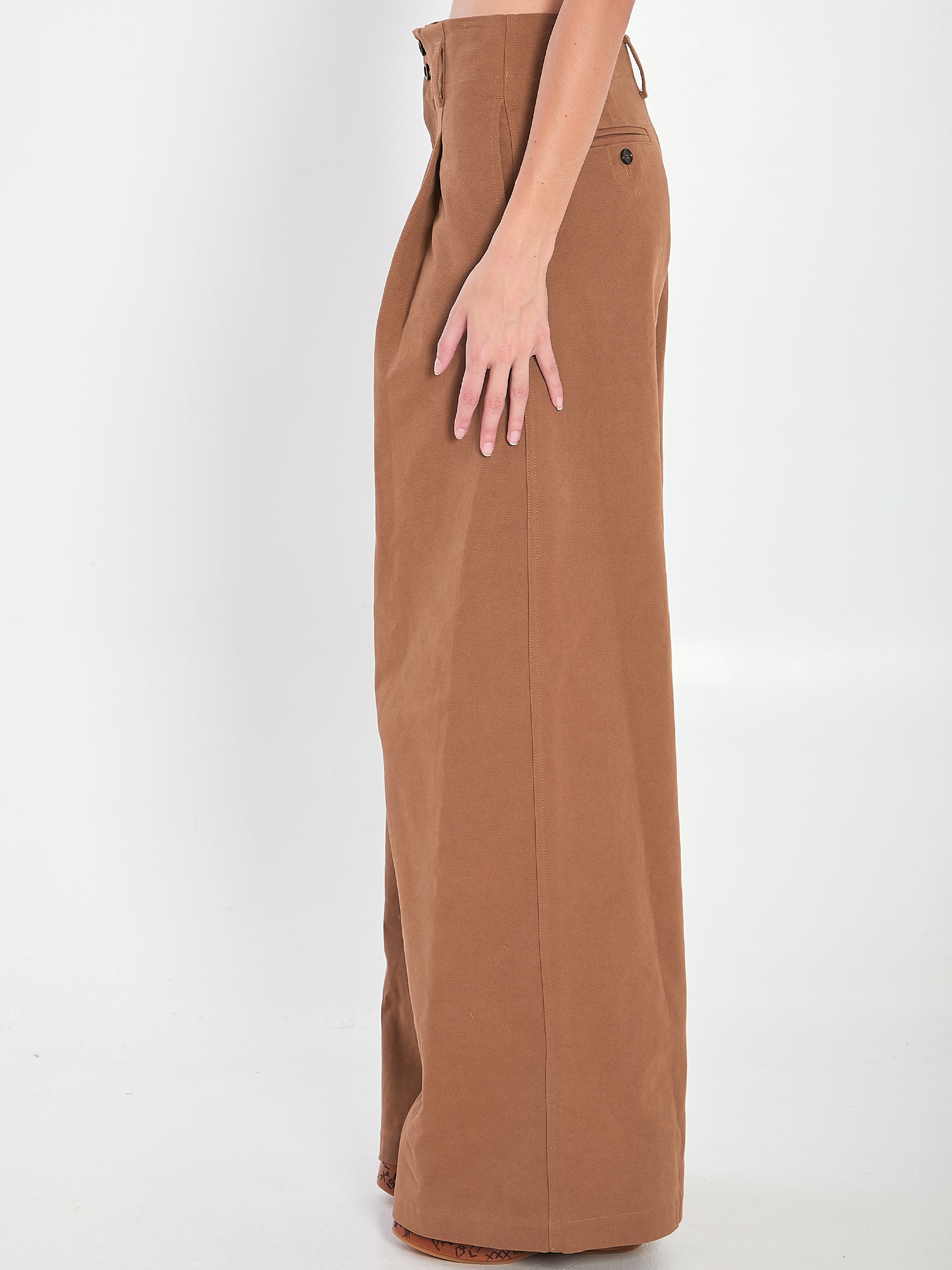 COTTON WIDE-LEG TROUSERS Chloé