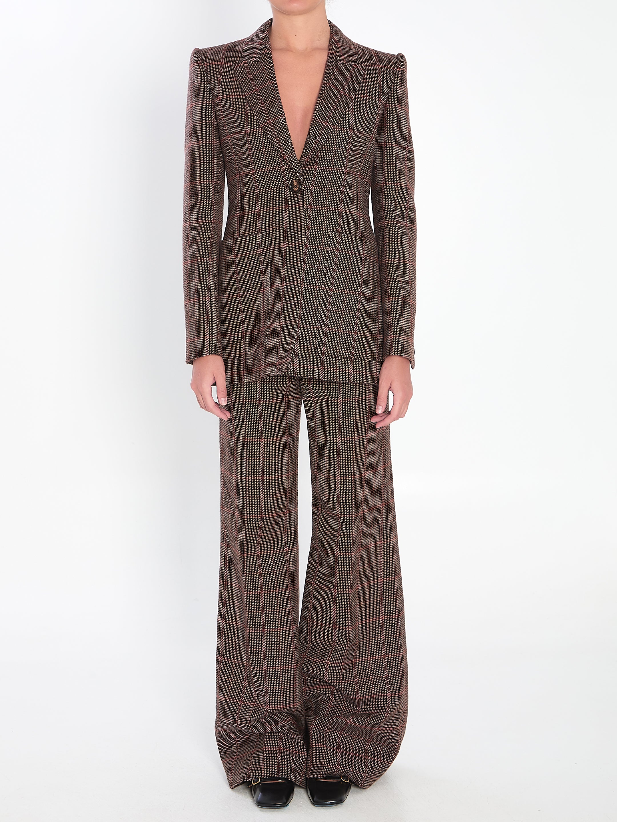 CHECKED WOOL TAILORED JACKET Chloé