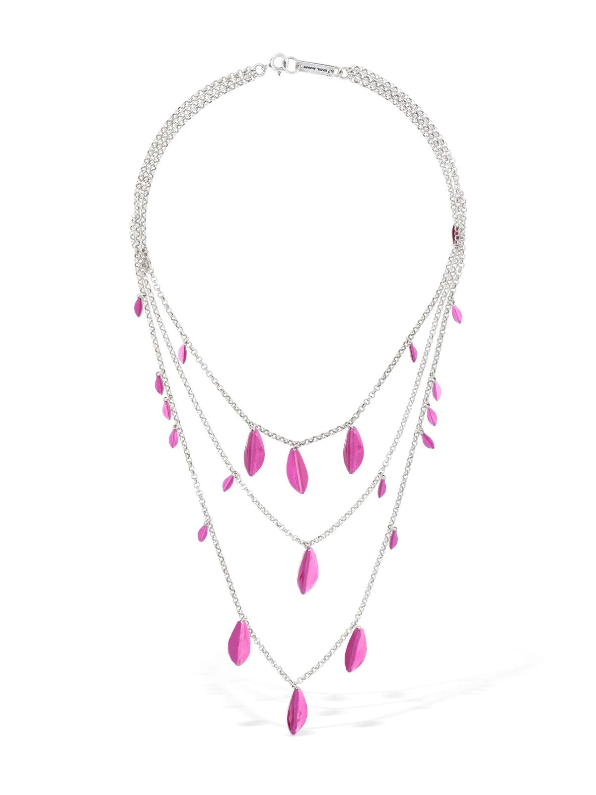 METAL SHINY LEAF NECKLACE Isabel Marant PINK ONE SIZE