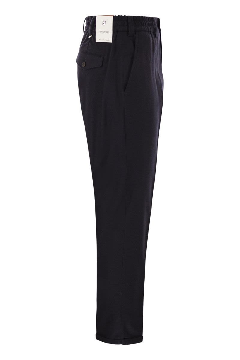 THE REBEL - WOOL AND CASHMERE TROUSERS PT Torino