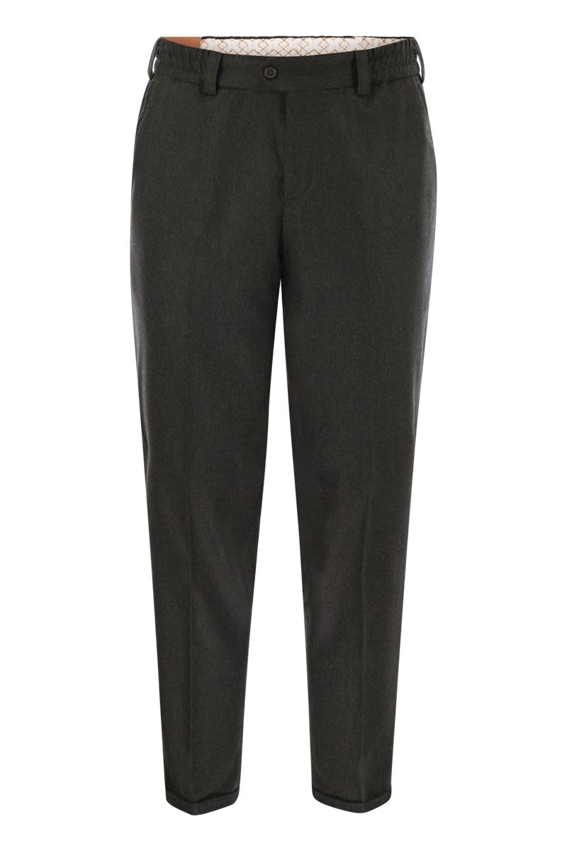 THE REBEL - WOOL AND CASHMERE TROUSERS PT Torino DARK GREEN 30