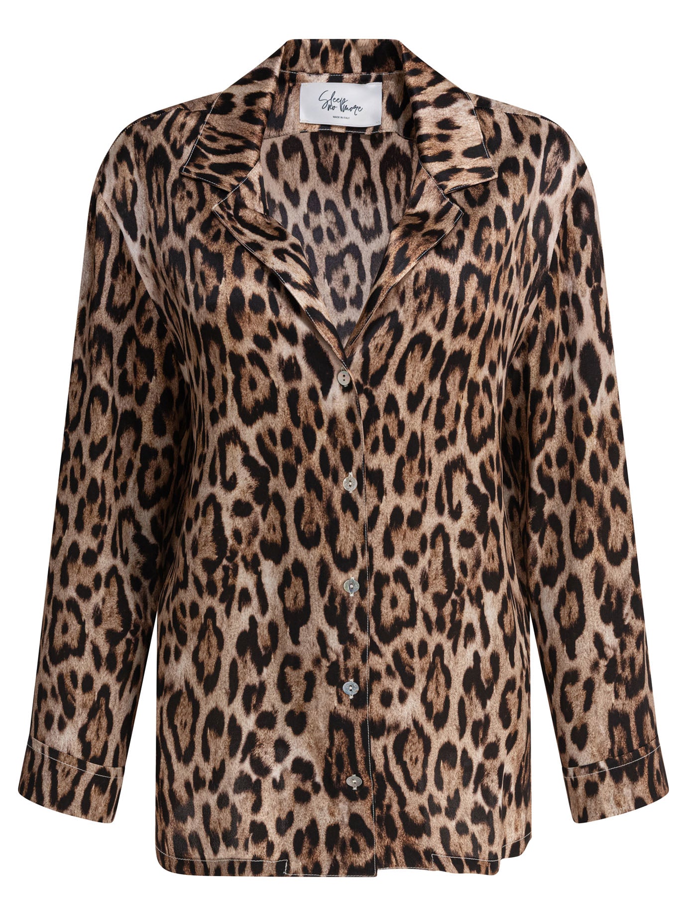 BROWN SILK SHIRT SLEEP NO MORE BROWN S