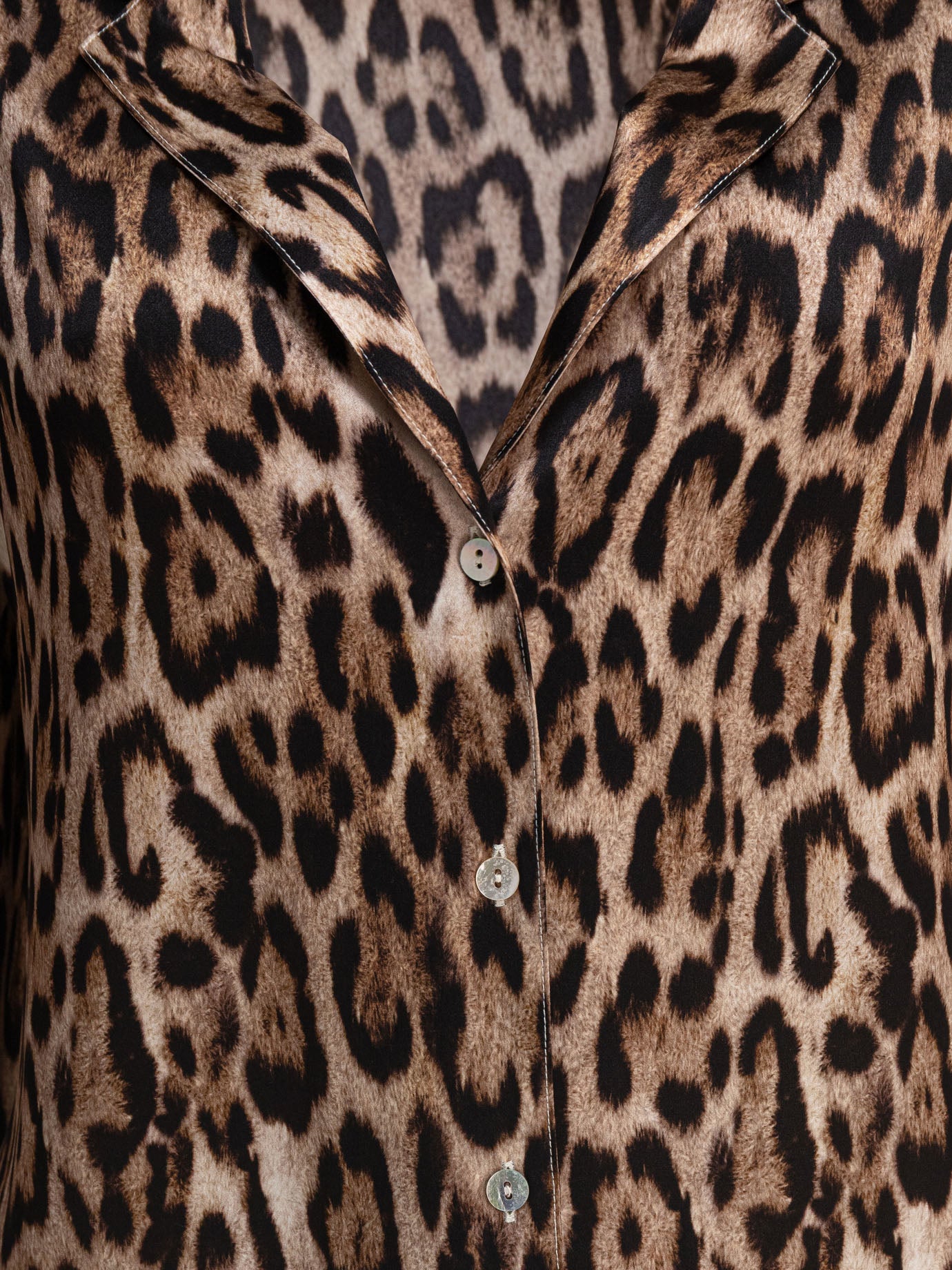 BROWN SILK SHIRT SLEEP NO MORE