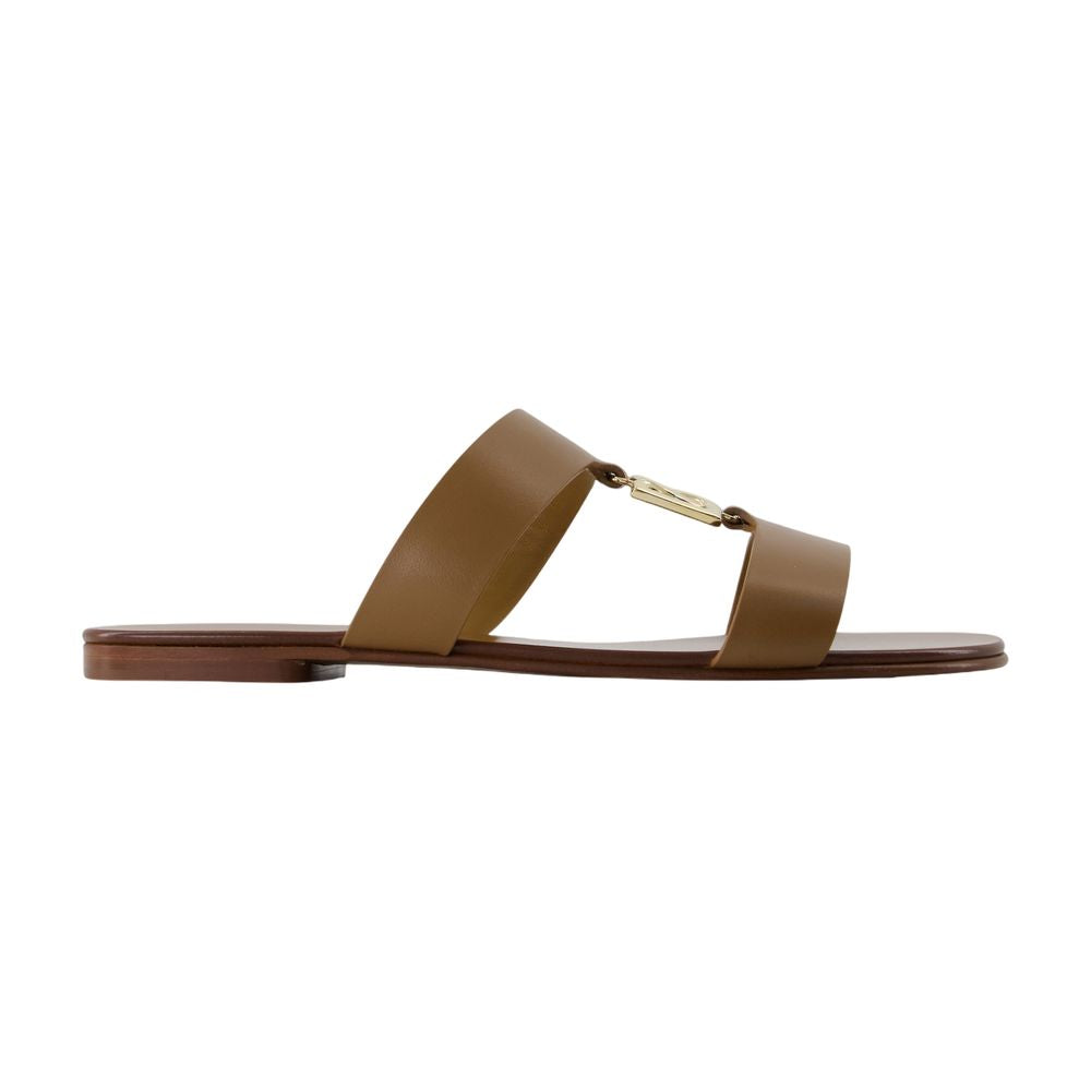 CIABATTA FLAT VITELLO LISCIO Dolce & Gabbana CARAMELLO 36