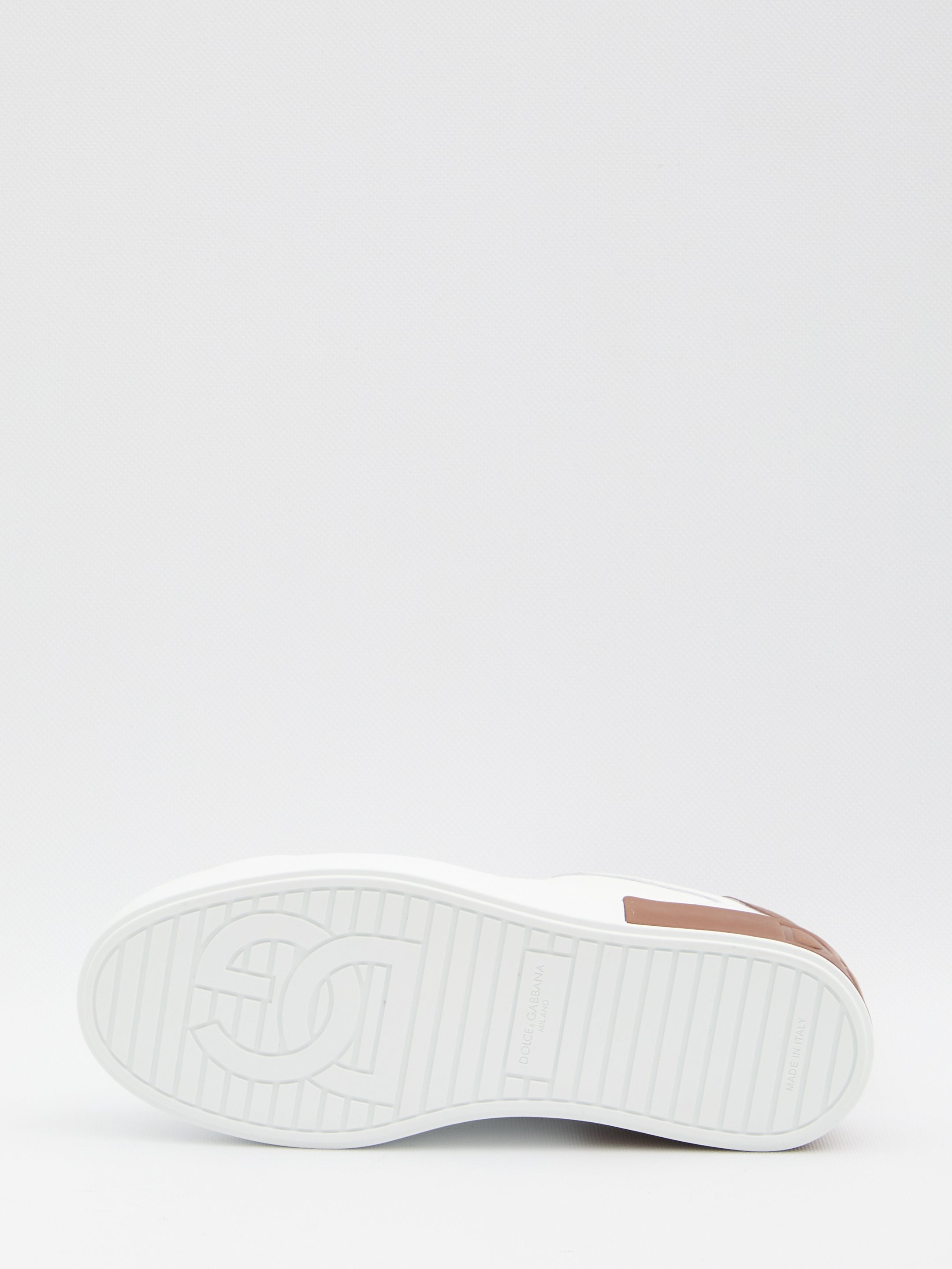 WHITE LEATHER PORTOFINO SNEAKERS Dolce & Gabbana