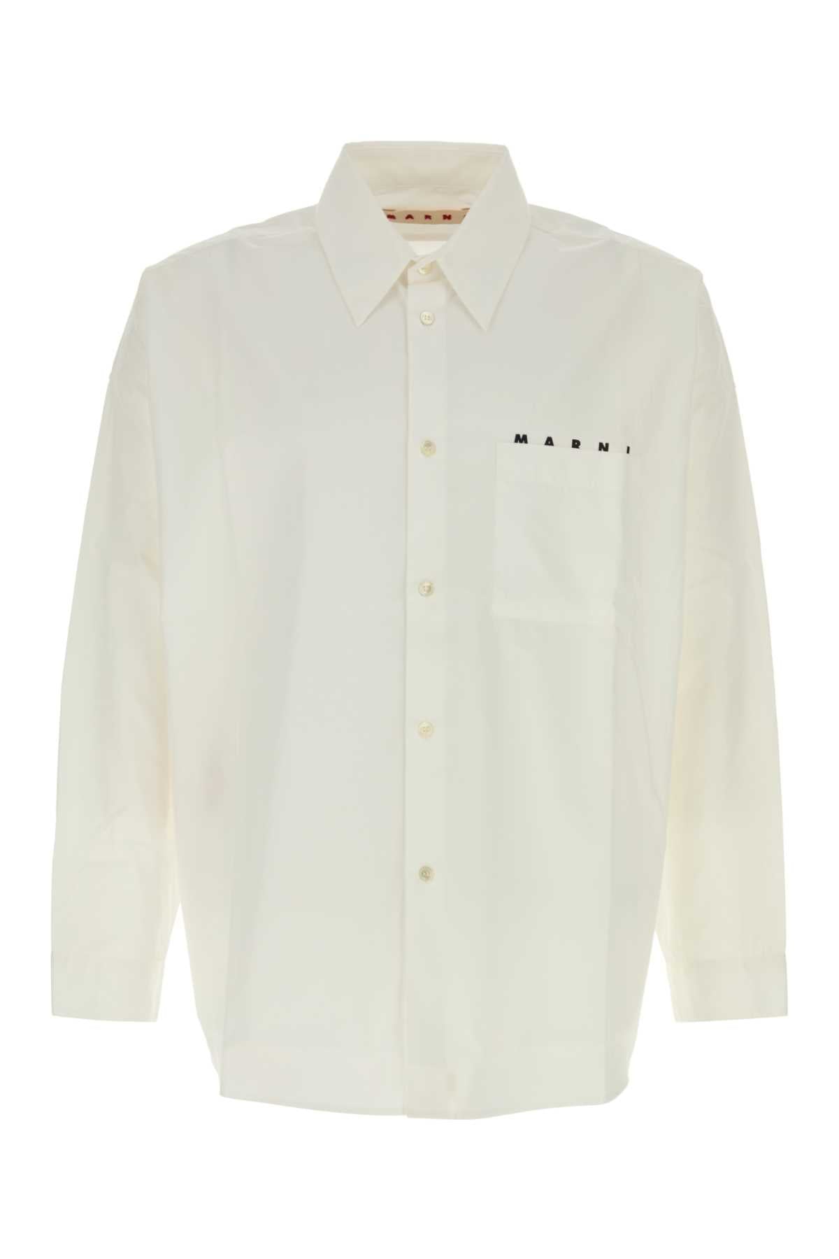 WHITE POPLIN SHIRT Marni WHITE 46