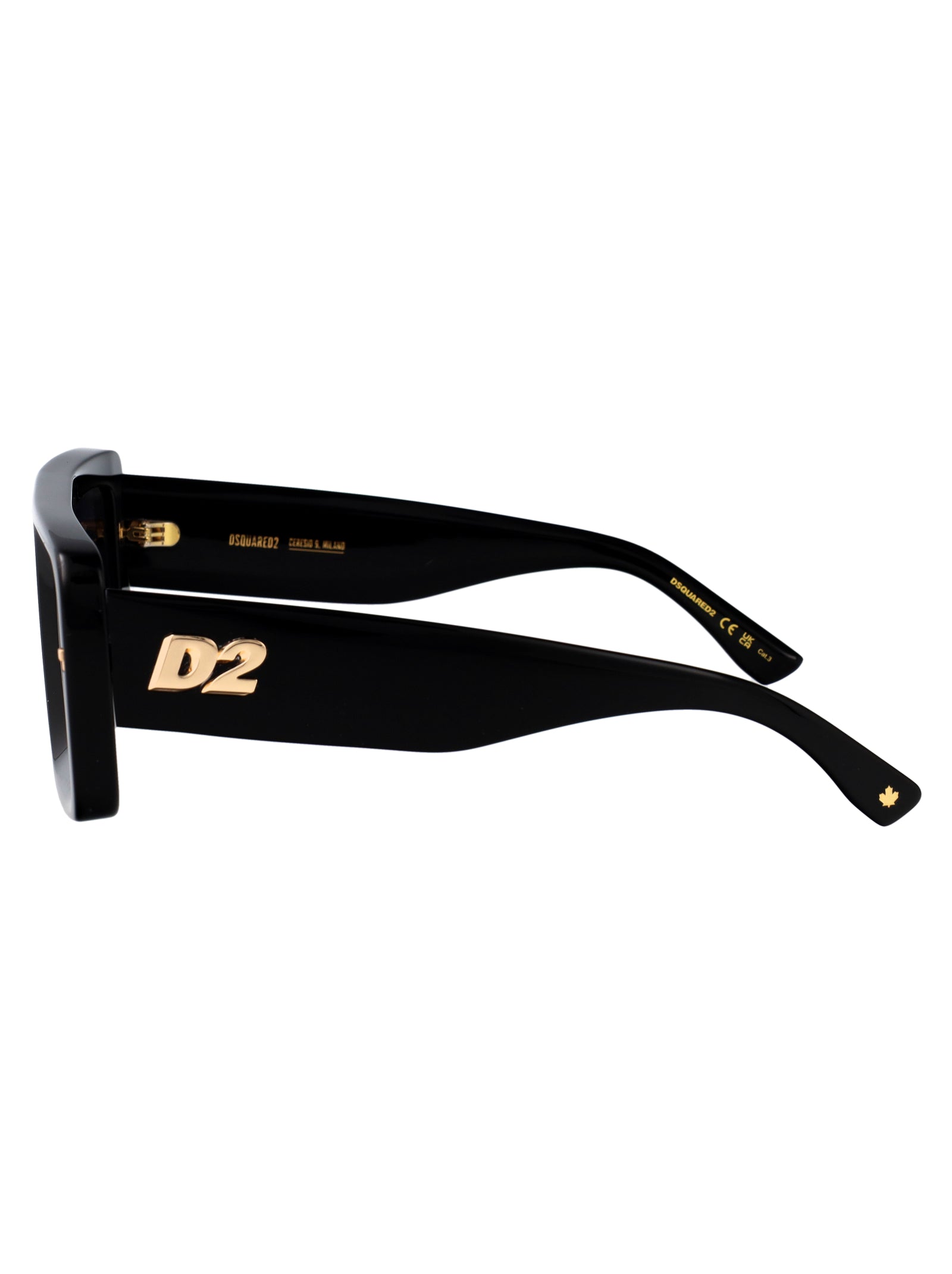 BLACK ACETATE SUNGLASSES DSQUARED2