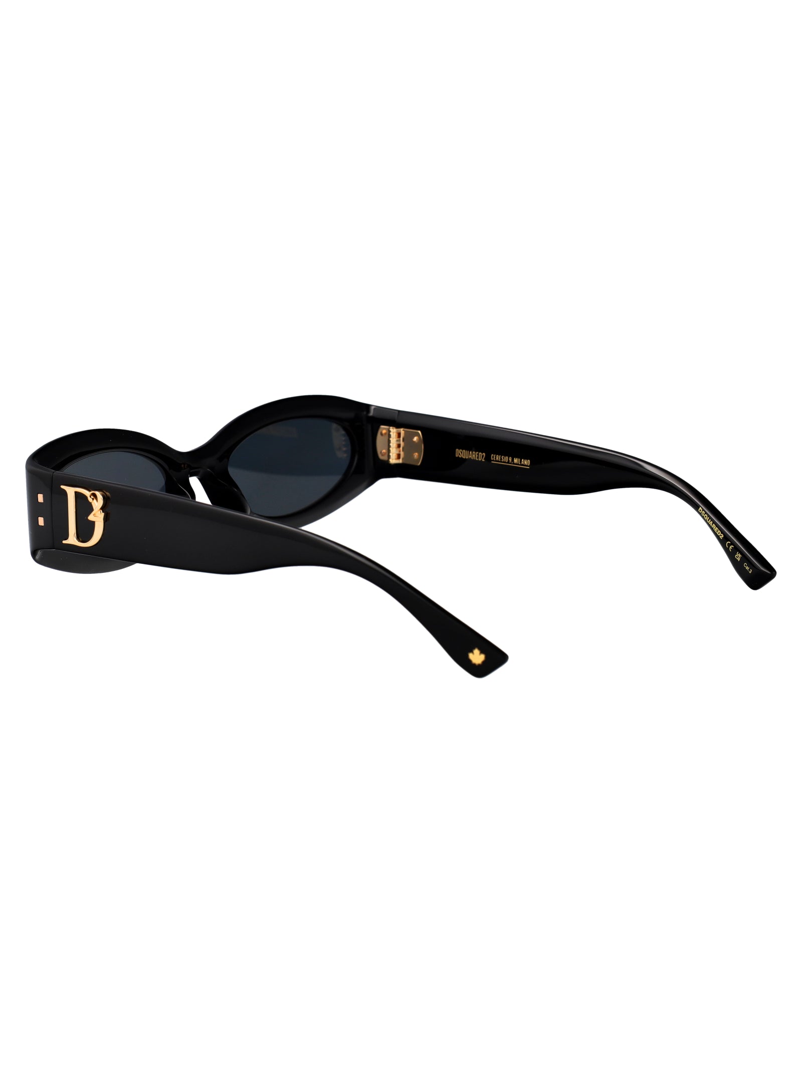BLACK ACETATE SUNGLASSES DSQUARED2