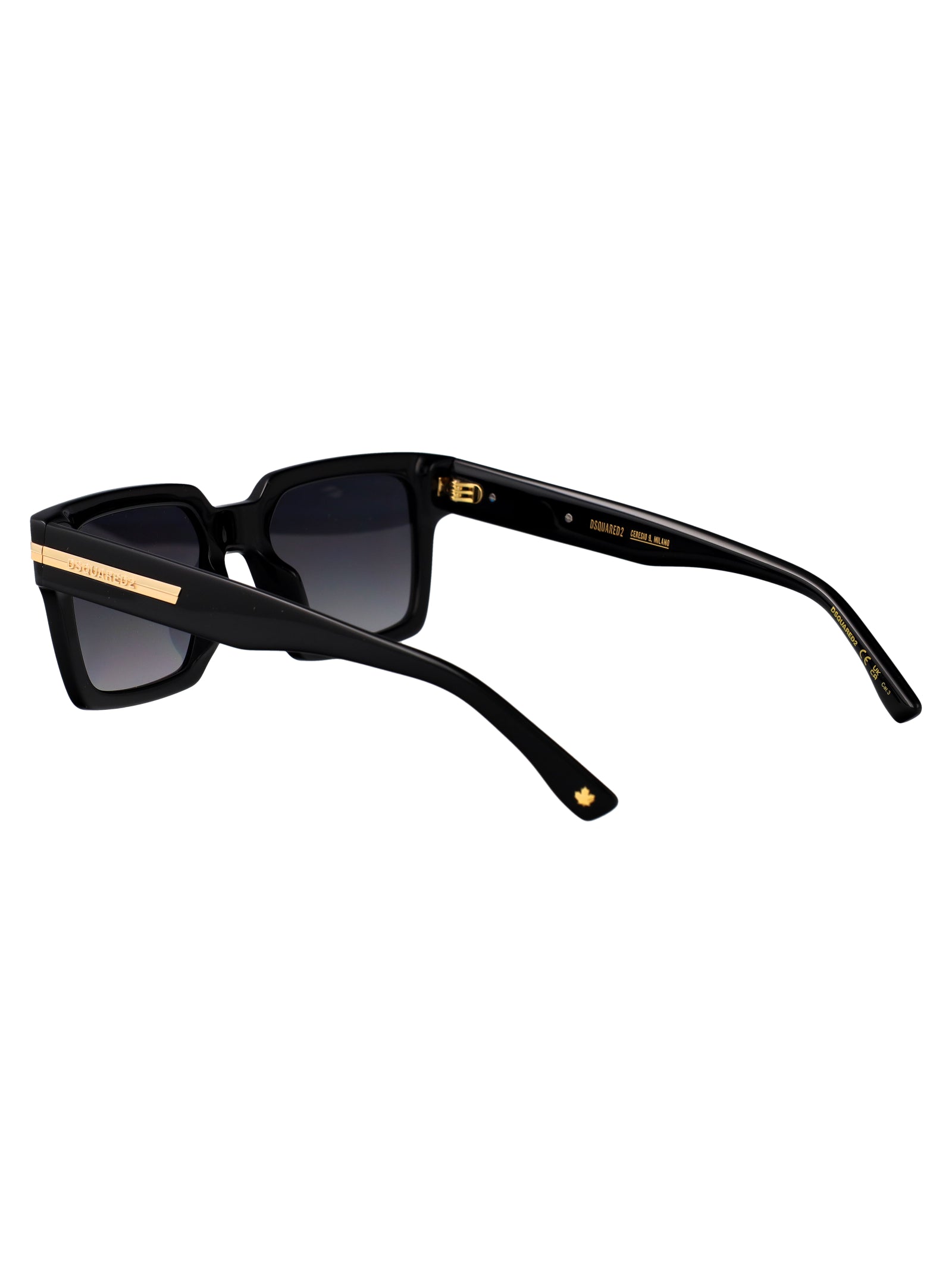 BLACK ACETATE SUNGLASSES DSQUARED2