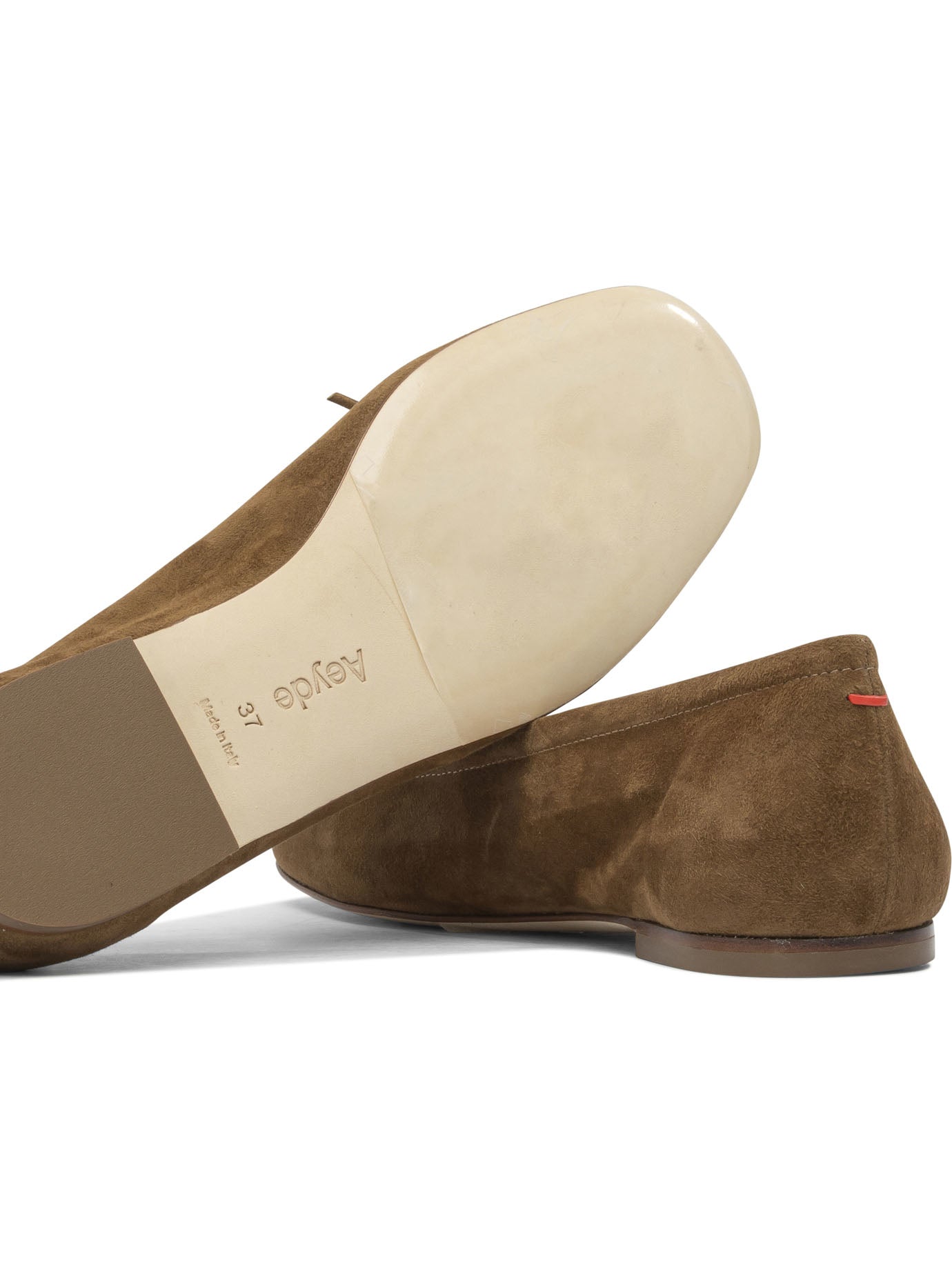 BROWN LEATHER BALLERINAS Aeyde