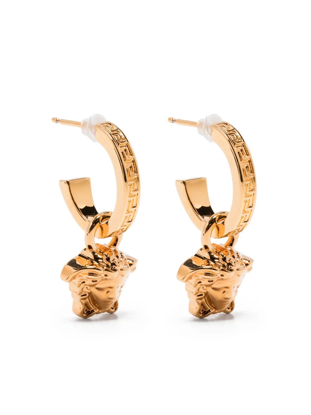 LA MEDUSA GRECA HOOP EARRINGS Versace METALLIC UNICA