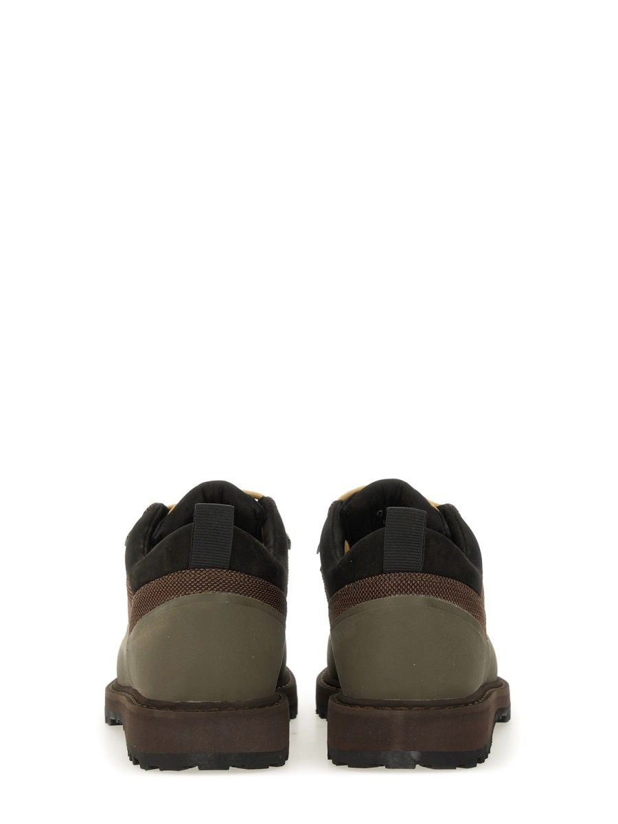 BROWN POLYESTER COW LEATHER BOOTS DIEMME