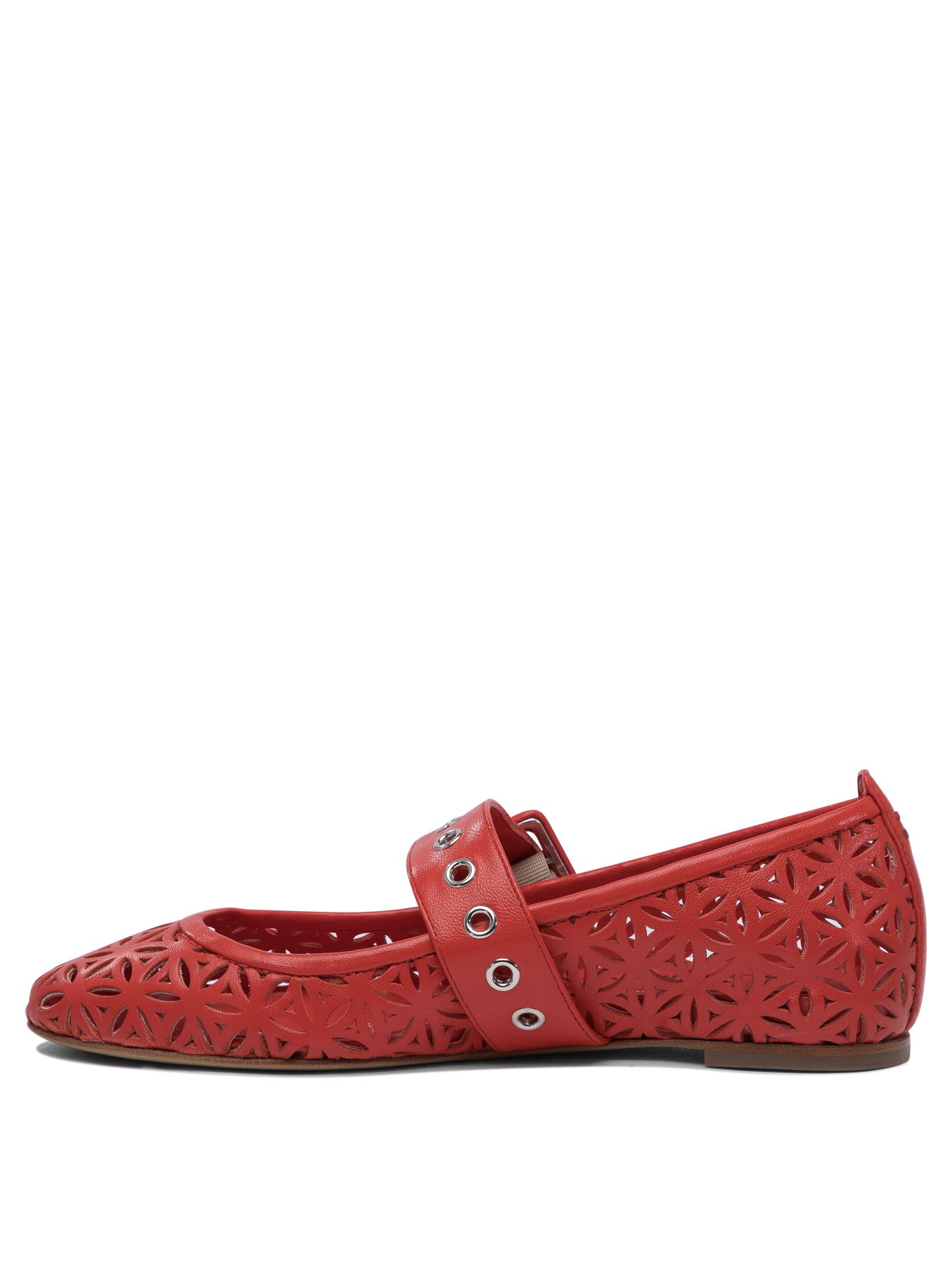 LEATHER RED BALLERINAS Halmanera