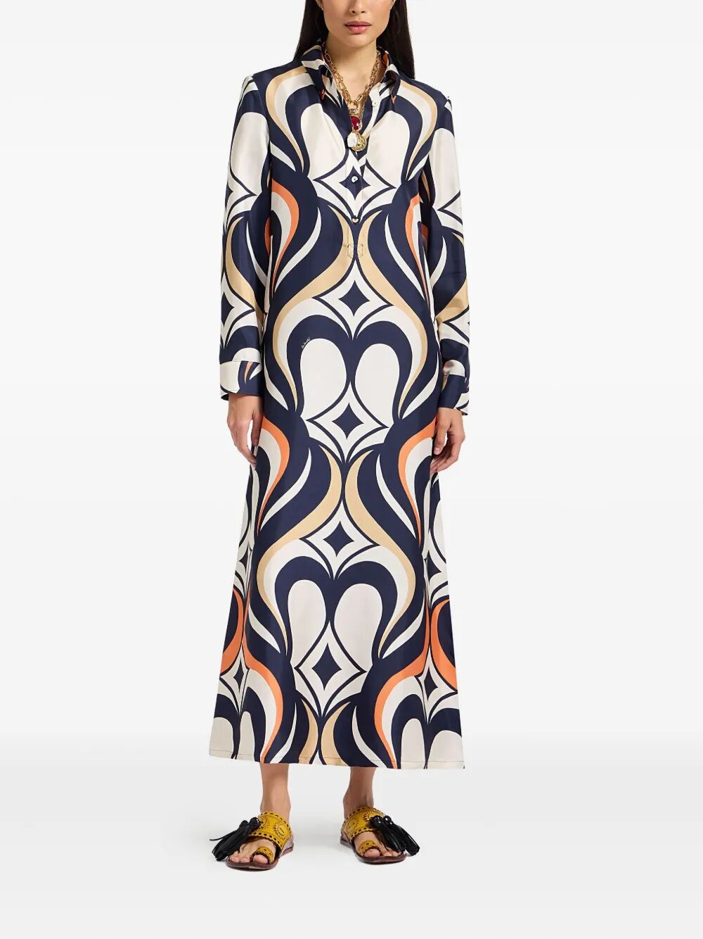 GEOMETRIC PATTERN DRESS La Double J