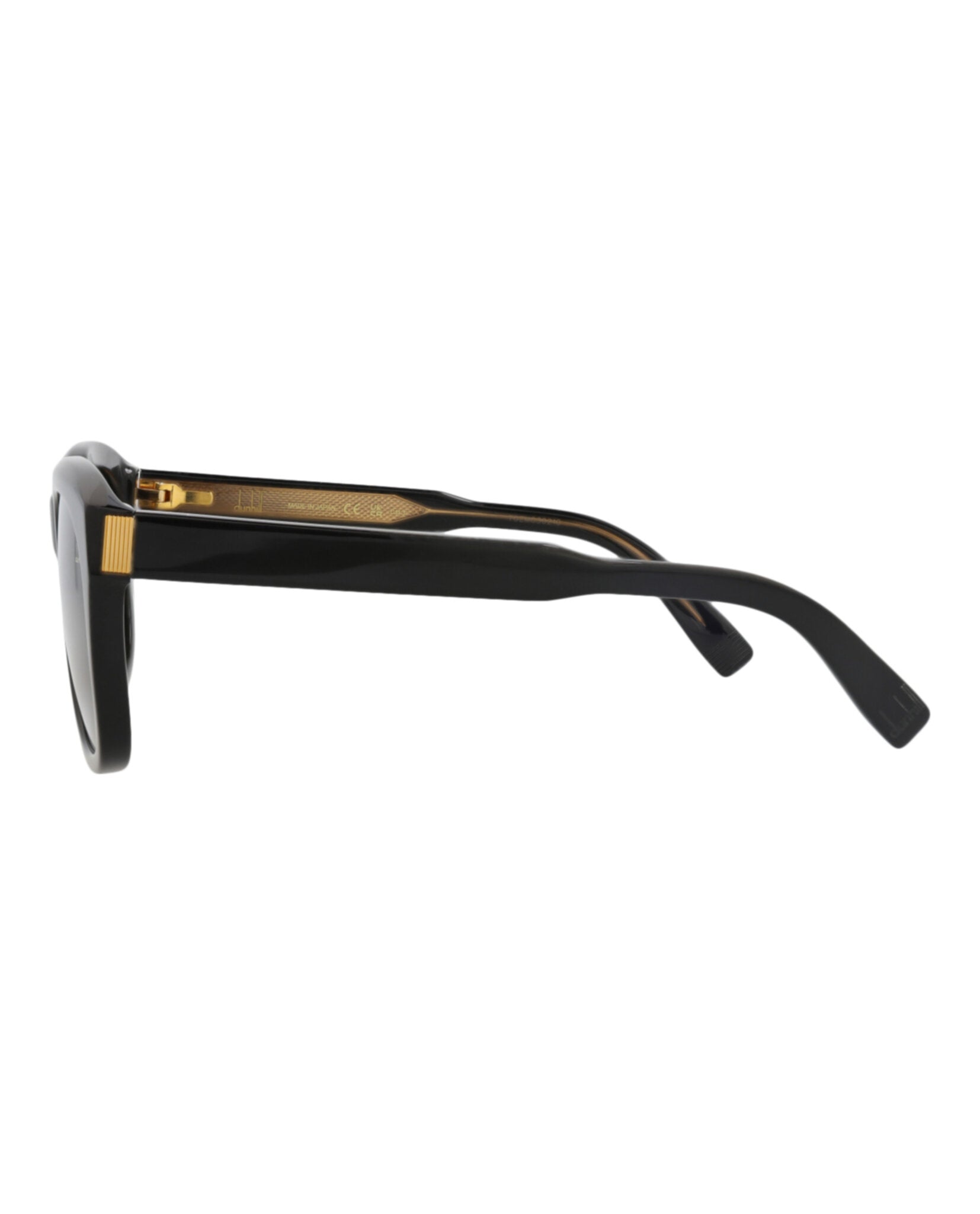 Square sunglasses by Dunhill showing saddle nose bridge detail