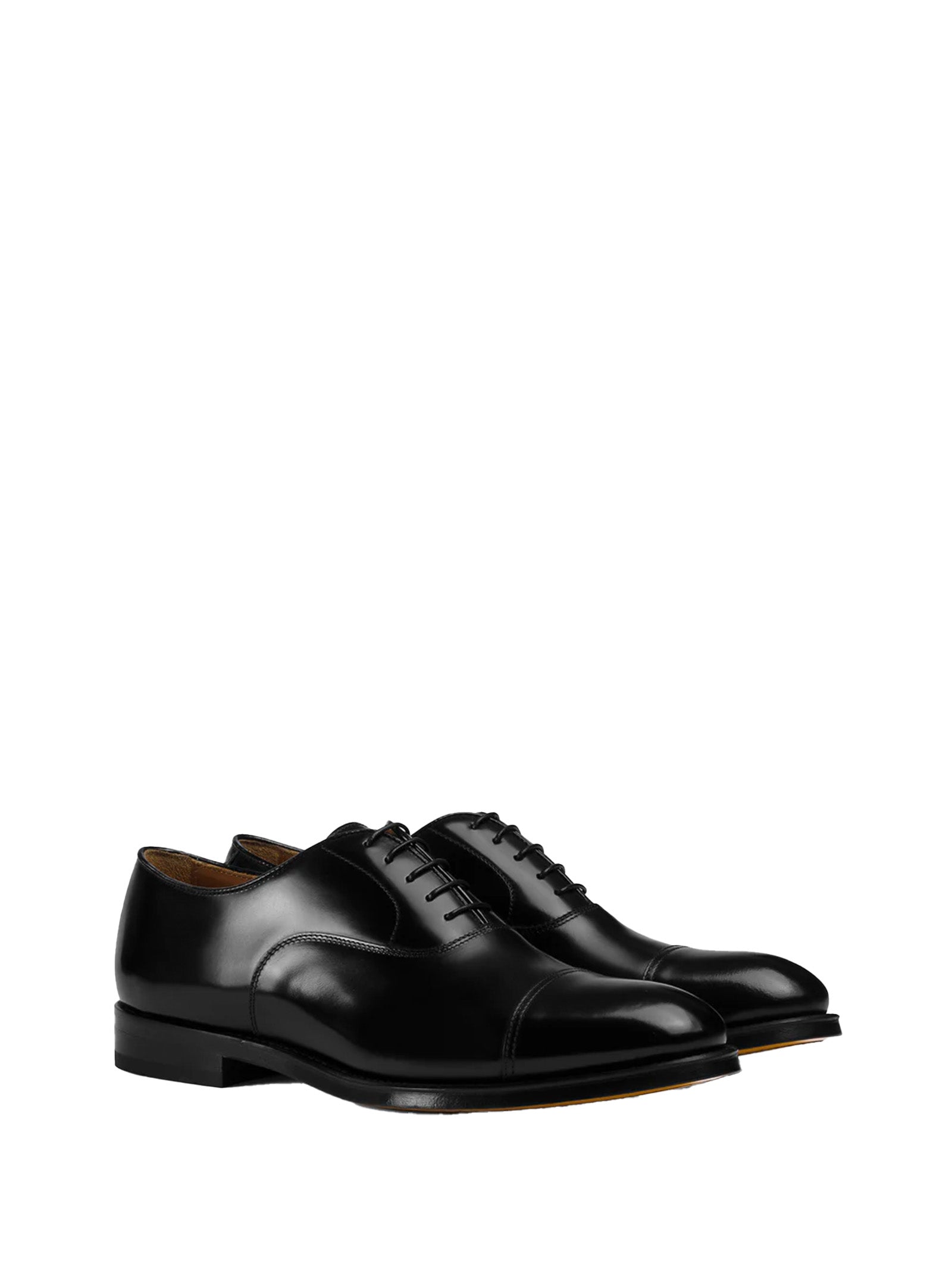 DOUCAL'S BLACK LEATHER OXFORD Doucal's