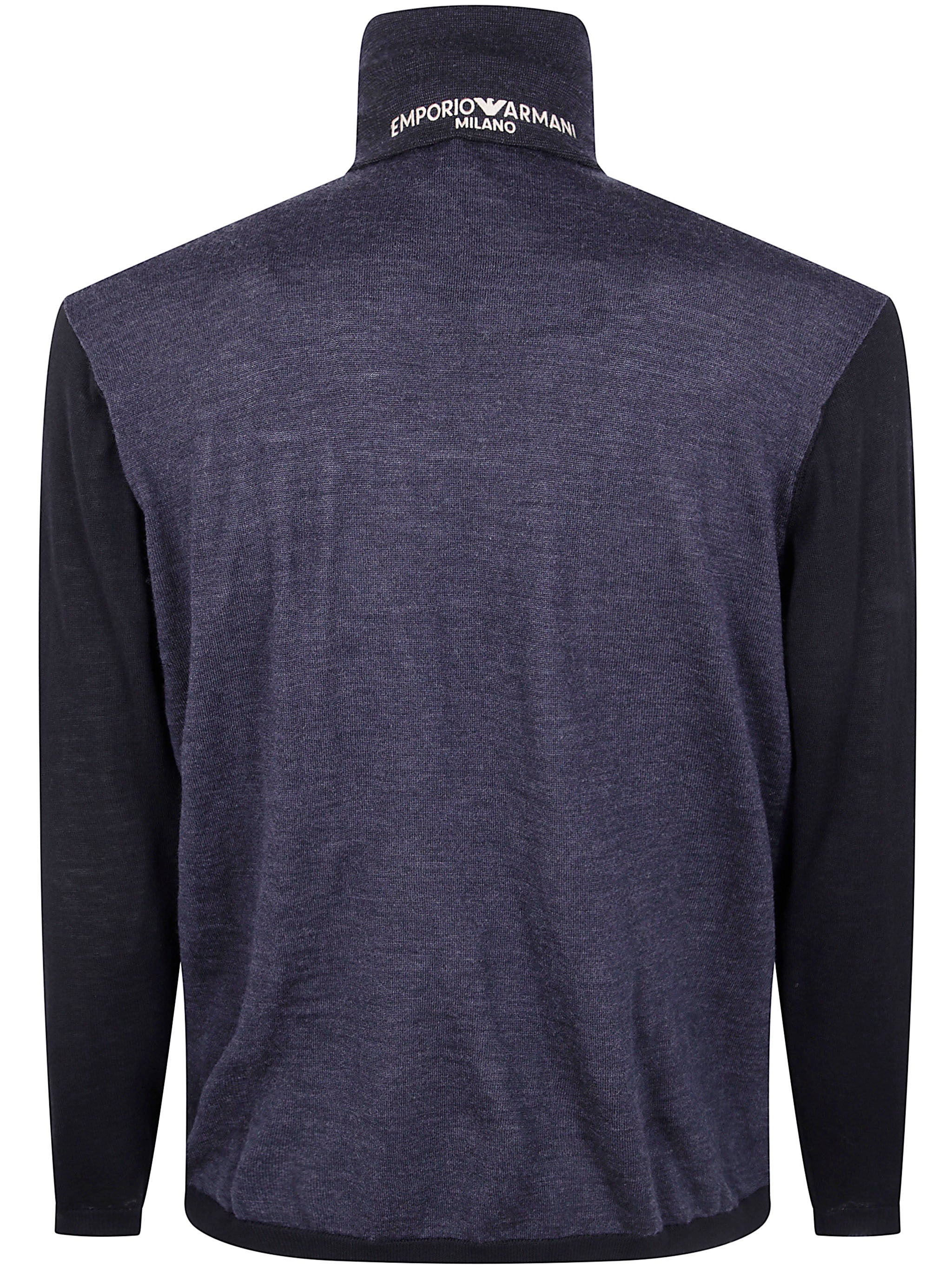 HALF ZIP TURTLE NECK SWEATER Emporio Armani