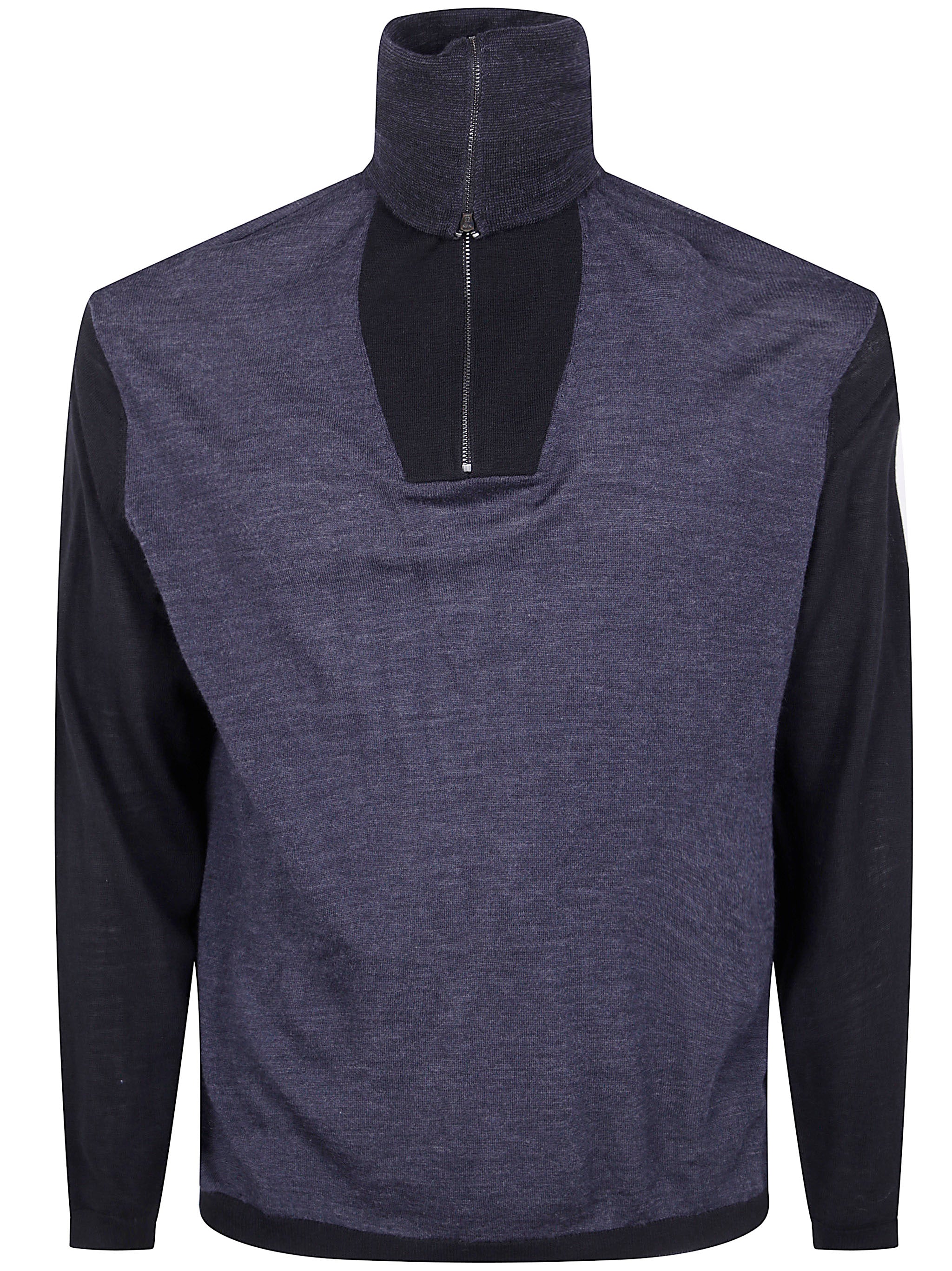 HALF ZIP TURTLE NECK SWEATER Emporio Armani GREY S