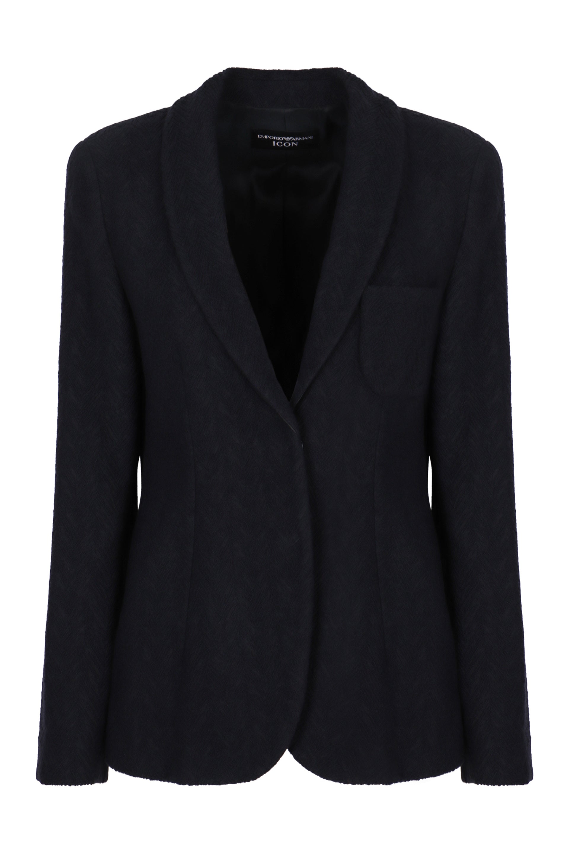 CHEVRON SINGLE-BREASTED BLAZER Emporio Armani blue 42