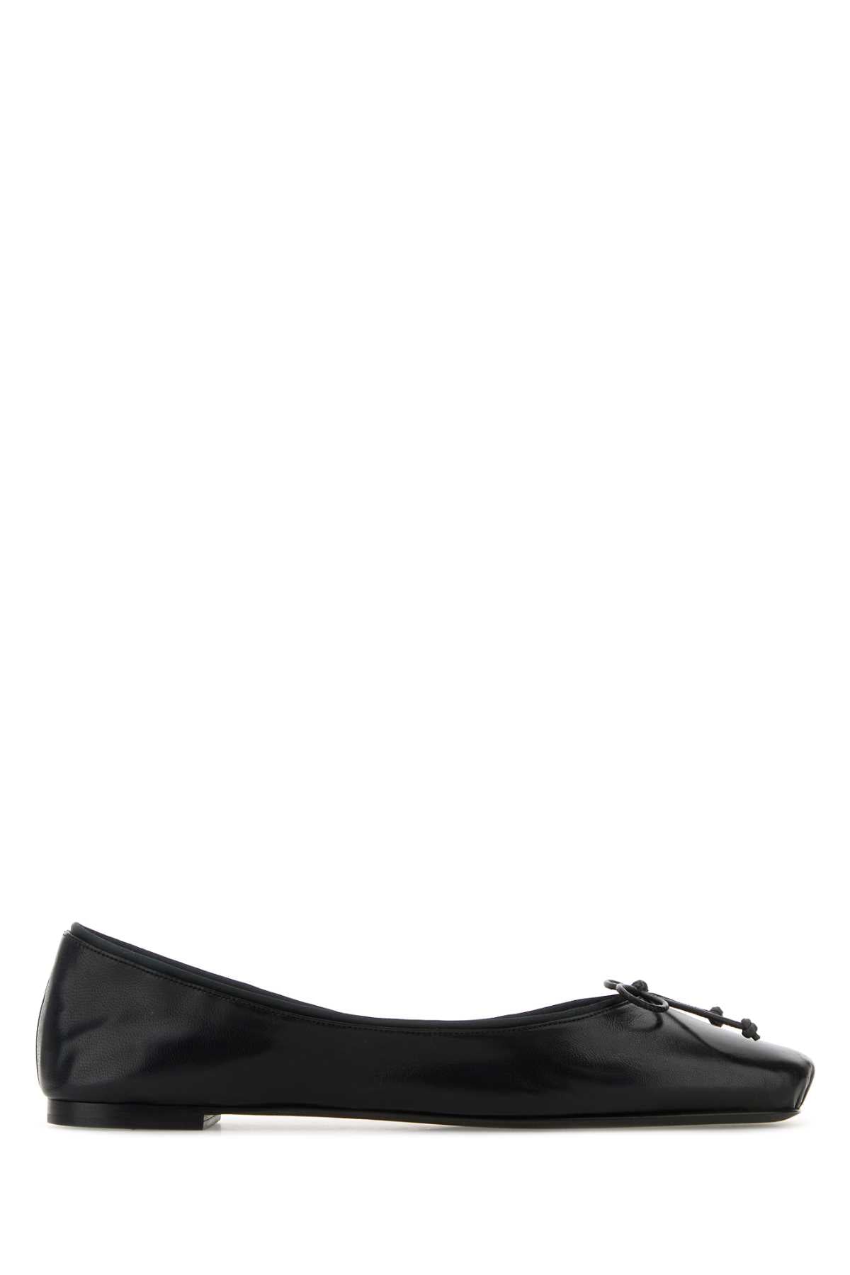 BLACK NAPPA LEATHER CHARLOTTE BALLERINAS Khaite BLACK 36