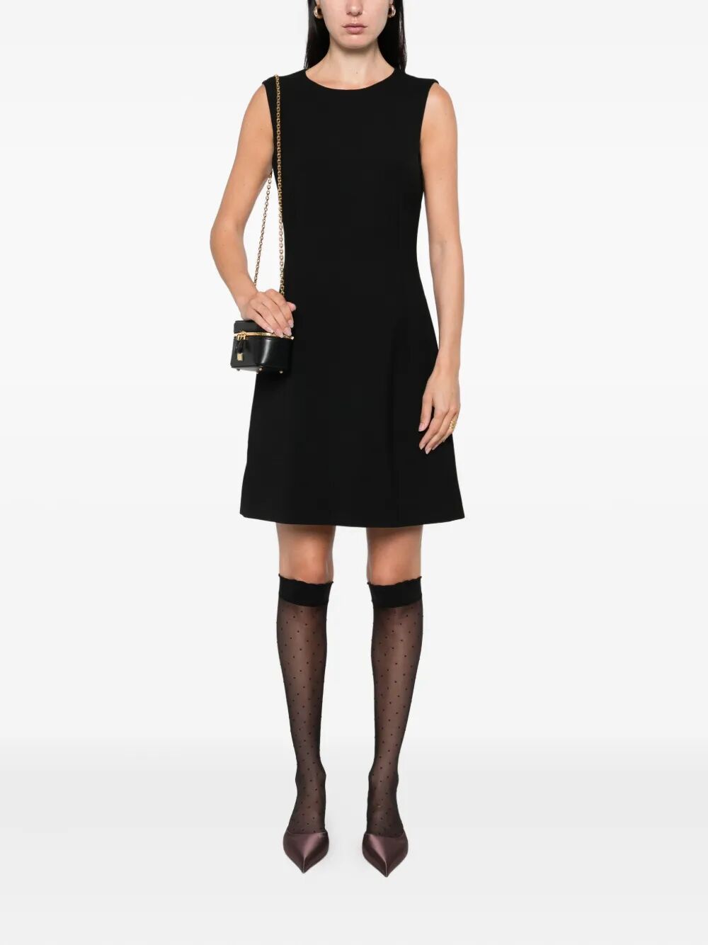 LEOPARD-PRINT LINING SLEEVELESS MINI DRESS Dolce & Gabbana