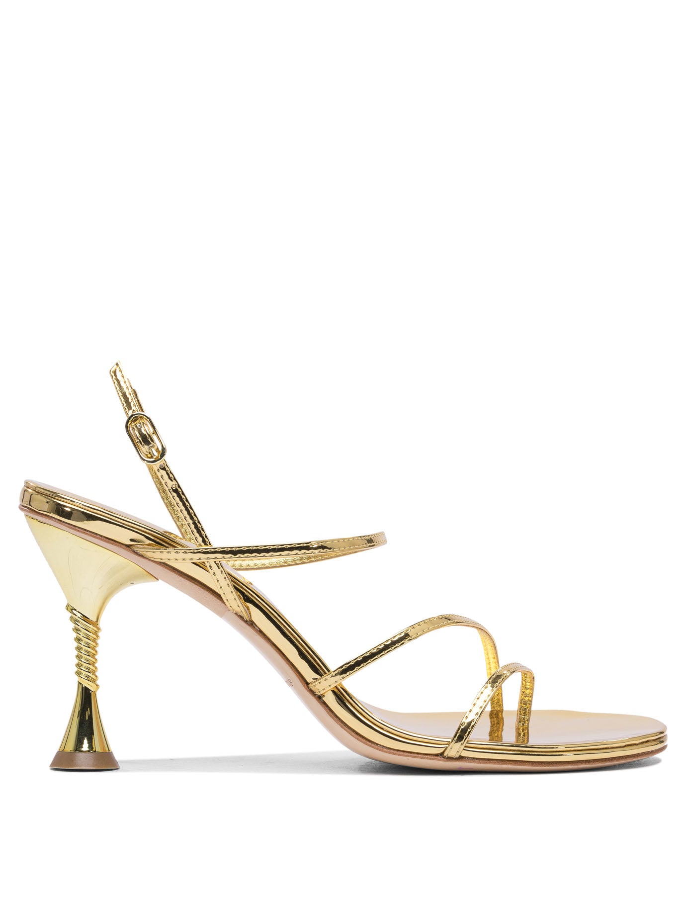 GOLD LEATHER SANDALS STUDIO AMELIA GOLD 40