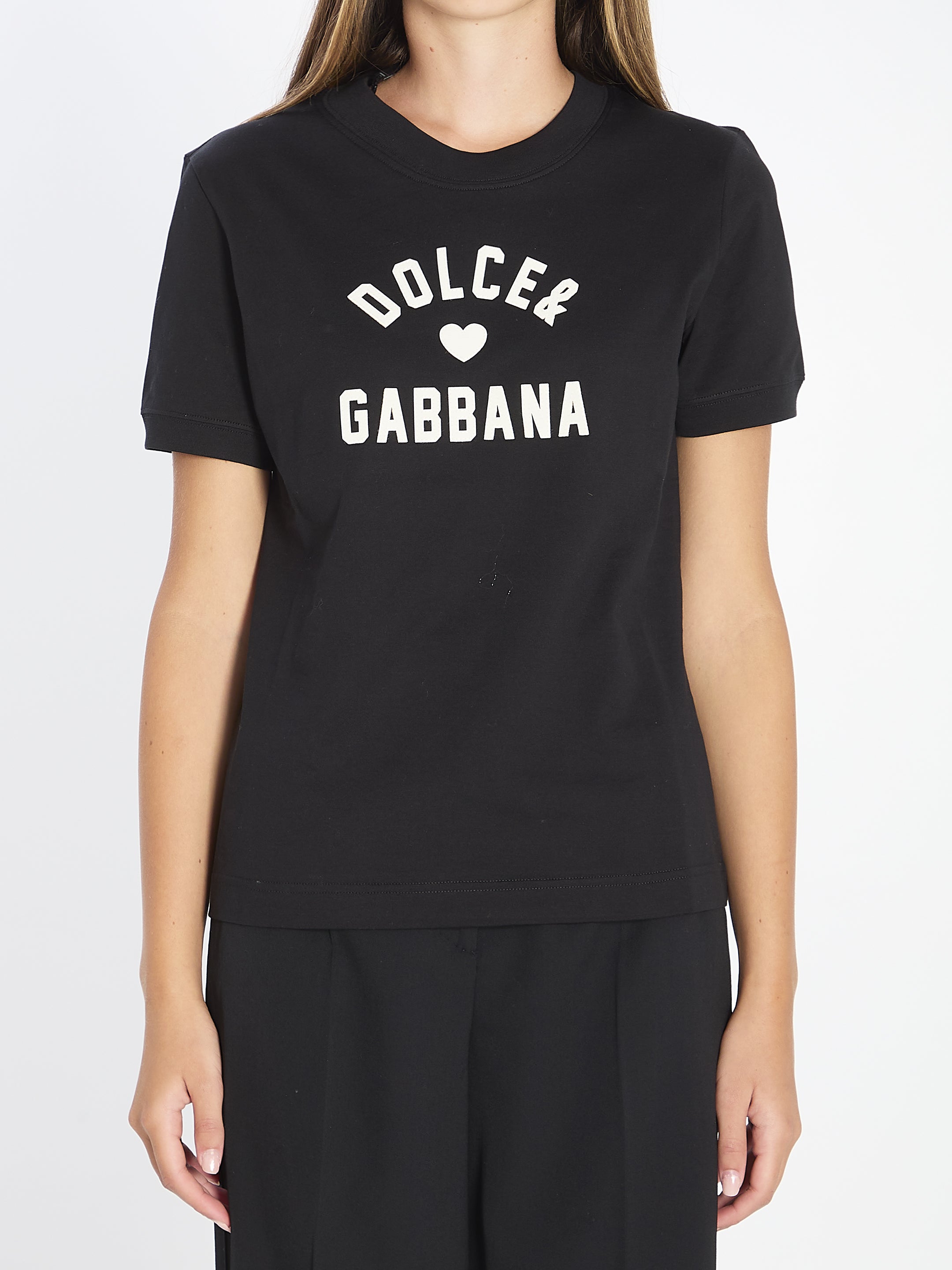 COTTON T-SHIRT Dolce & Gabbana BLACK 40