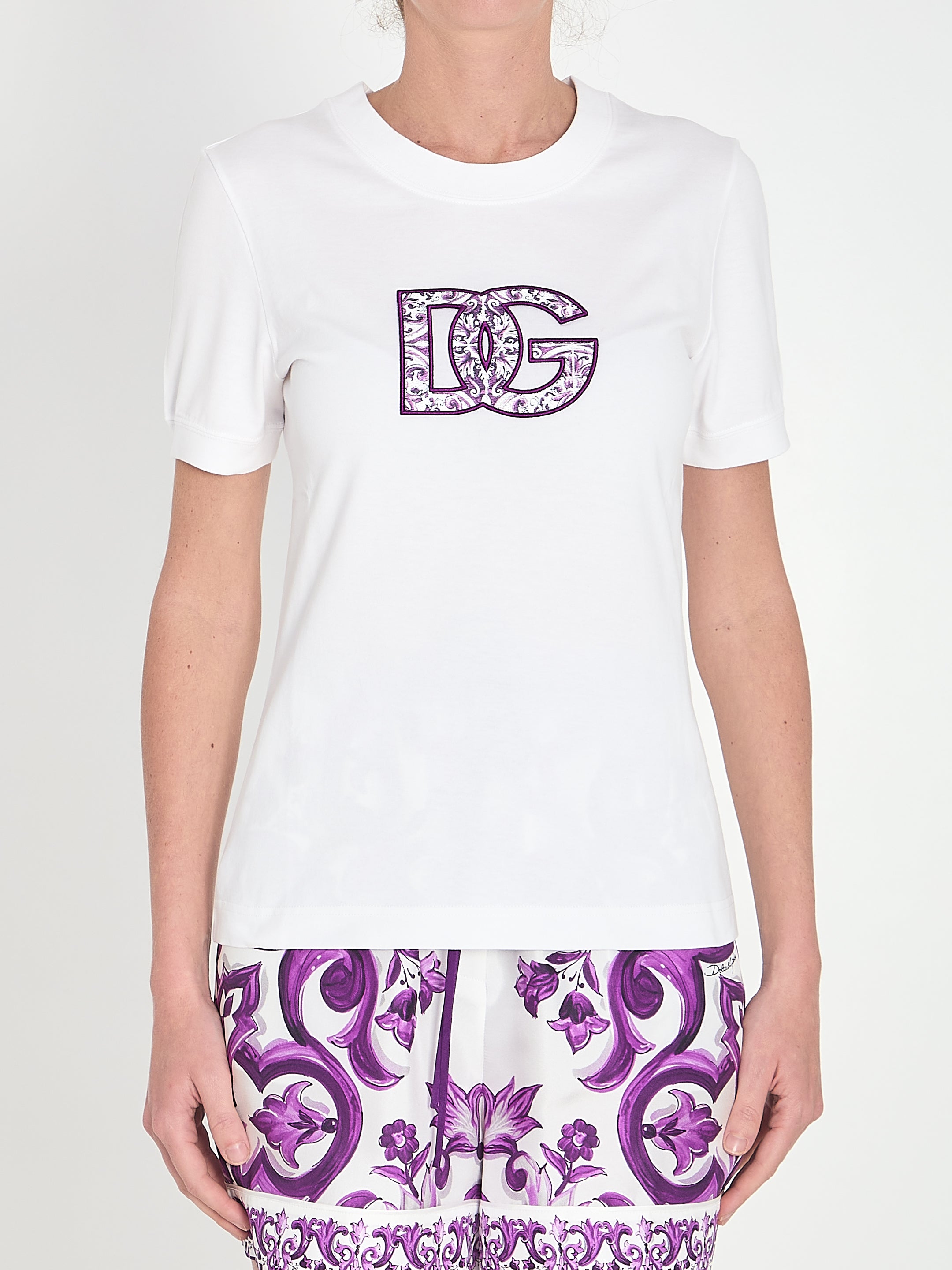 MAIOLICA T-SHIRT Dolce & Gabbana WHITE 40