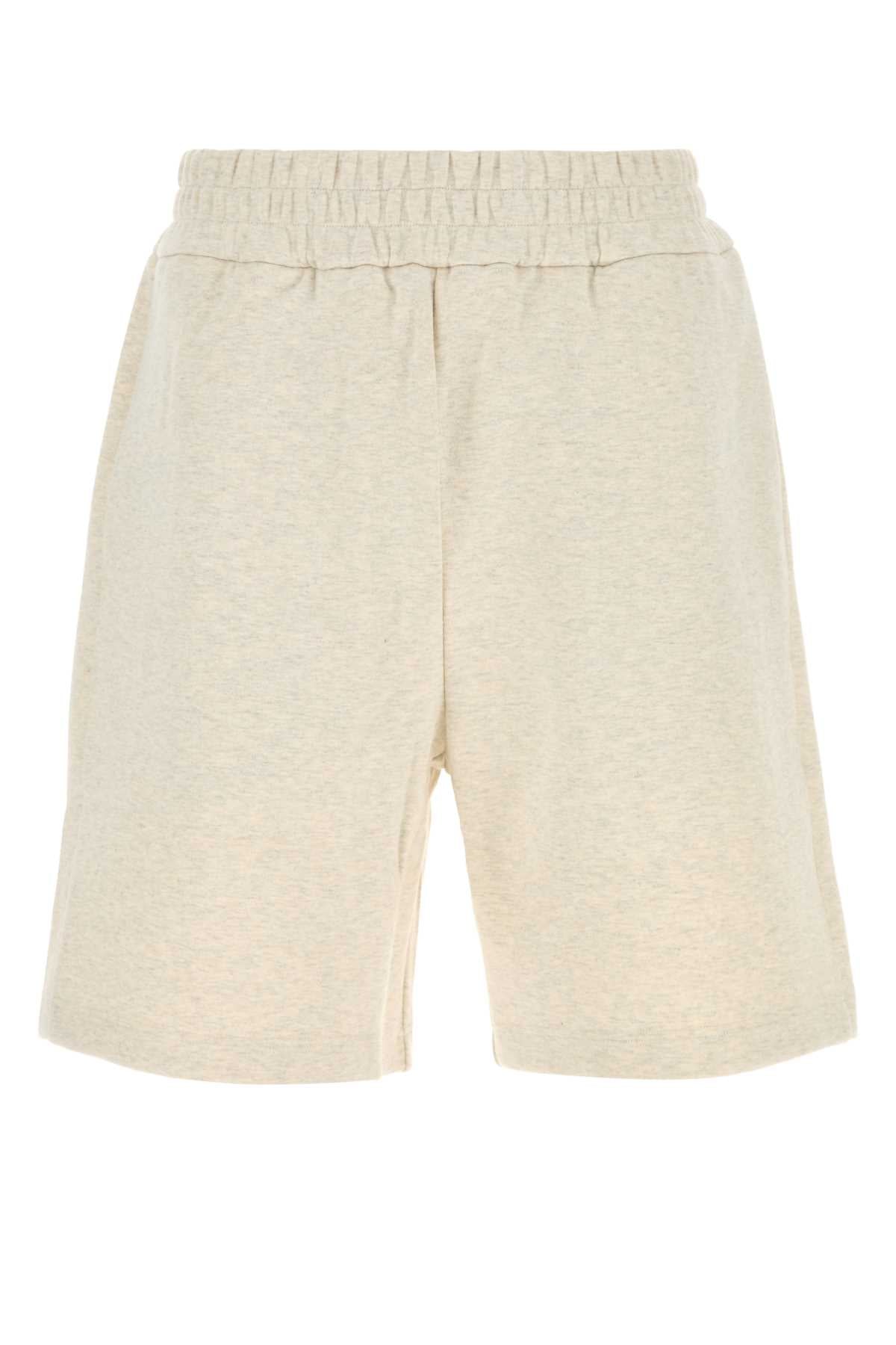 MELANGE CREAM COTTON BERMUDA SHORTS Fendi YELLOW S