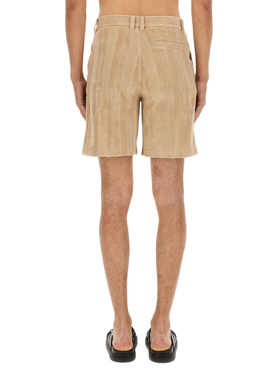 BEIGE COTTON SHORTS Fendi