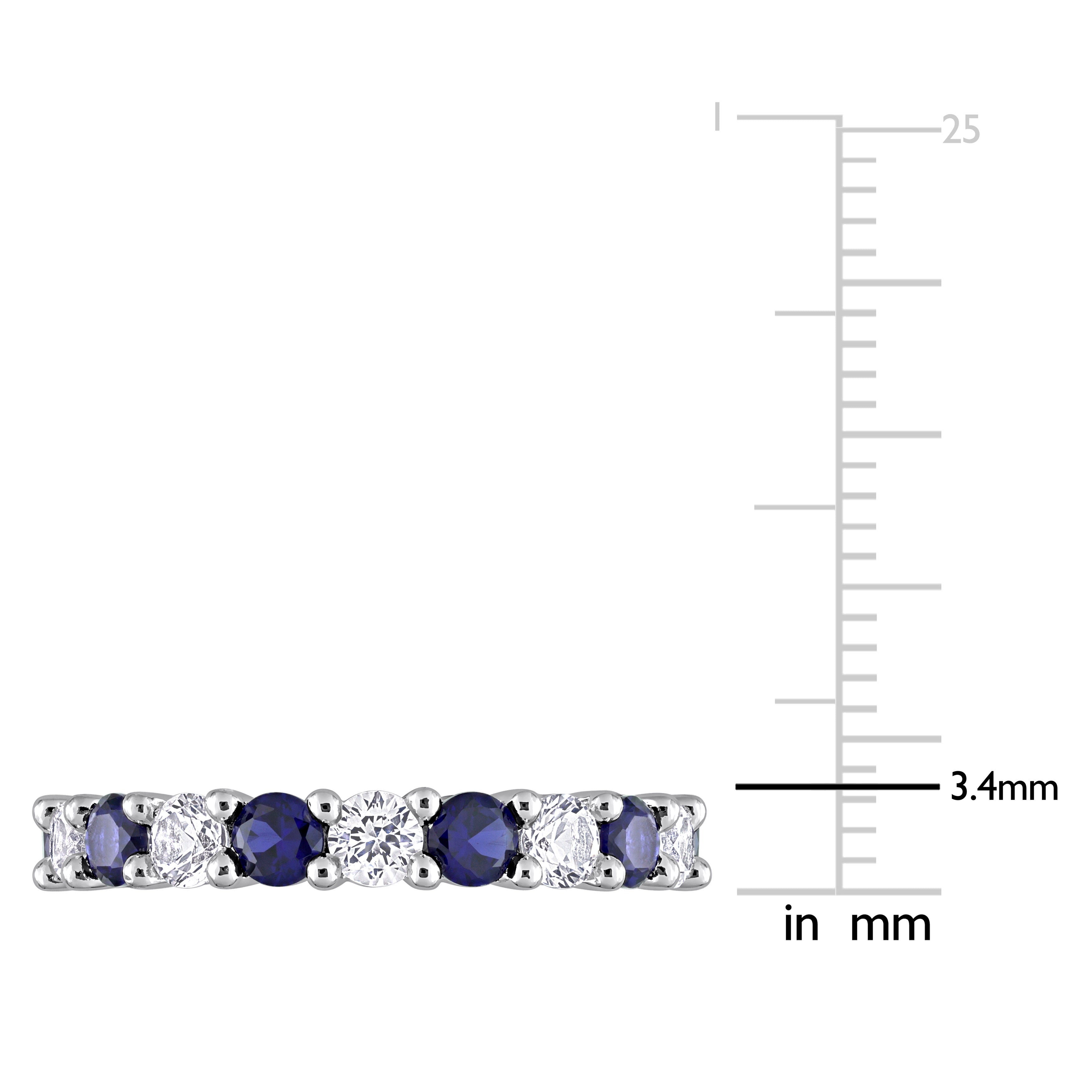 Blue sapphire band prong setting detail by Lord & Taylor