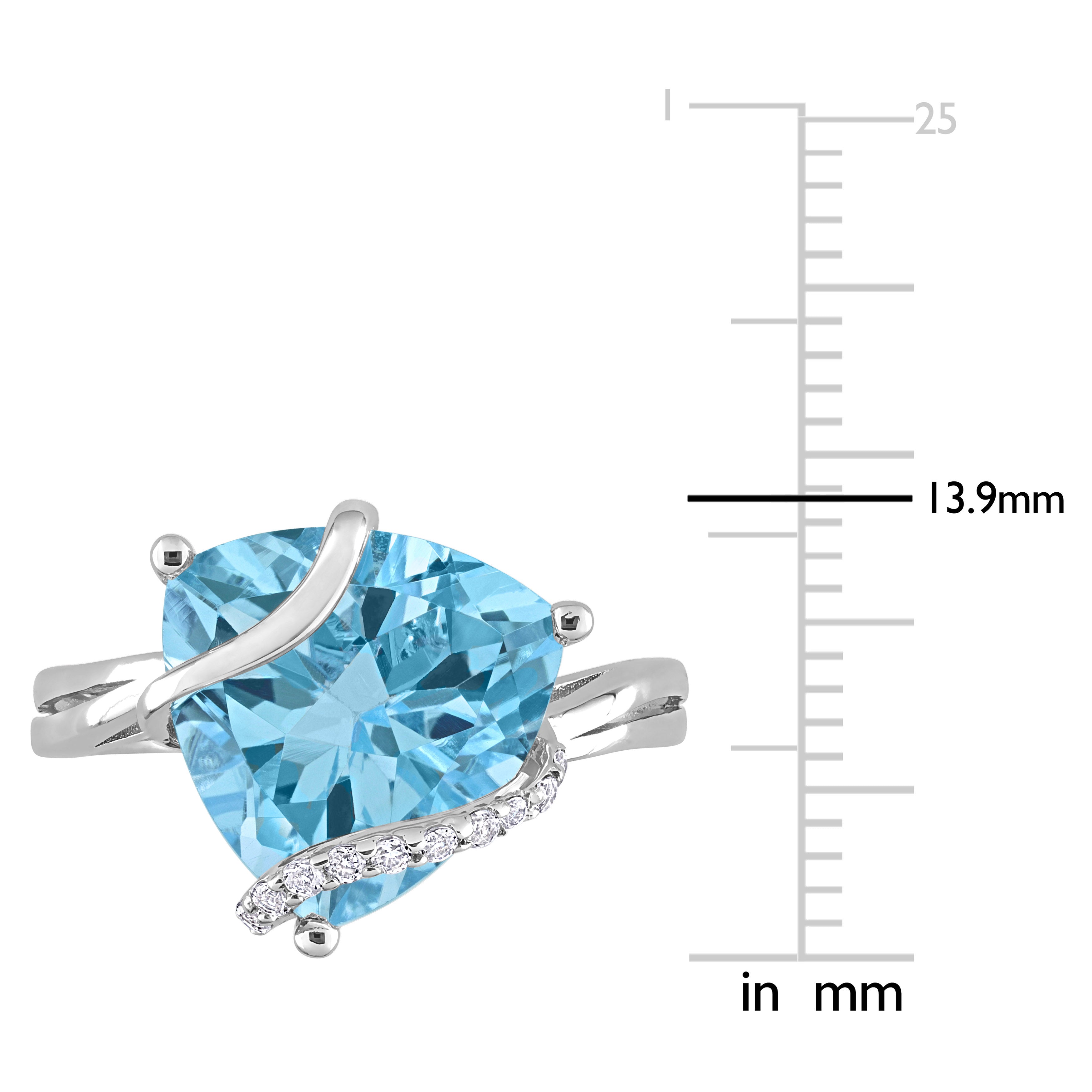 Blue topaz trilliant-cut gemstone close-up by Lord & Taylor