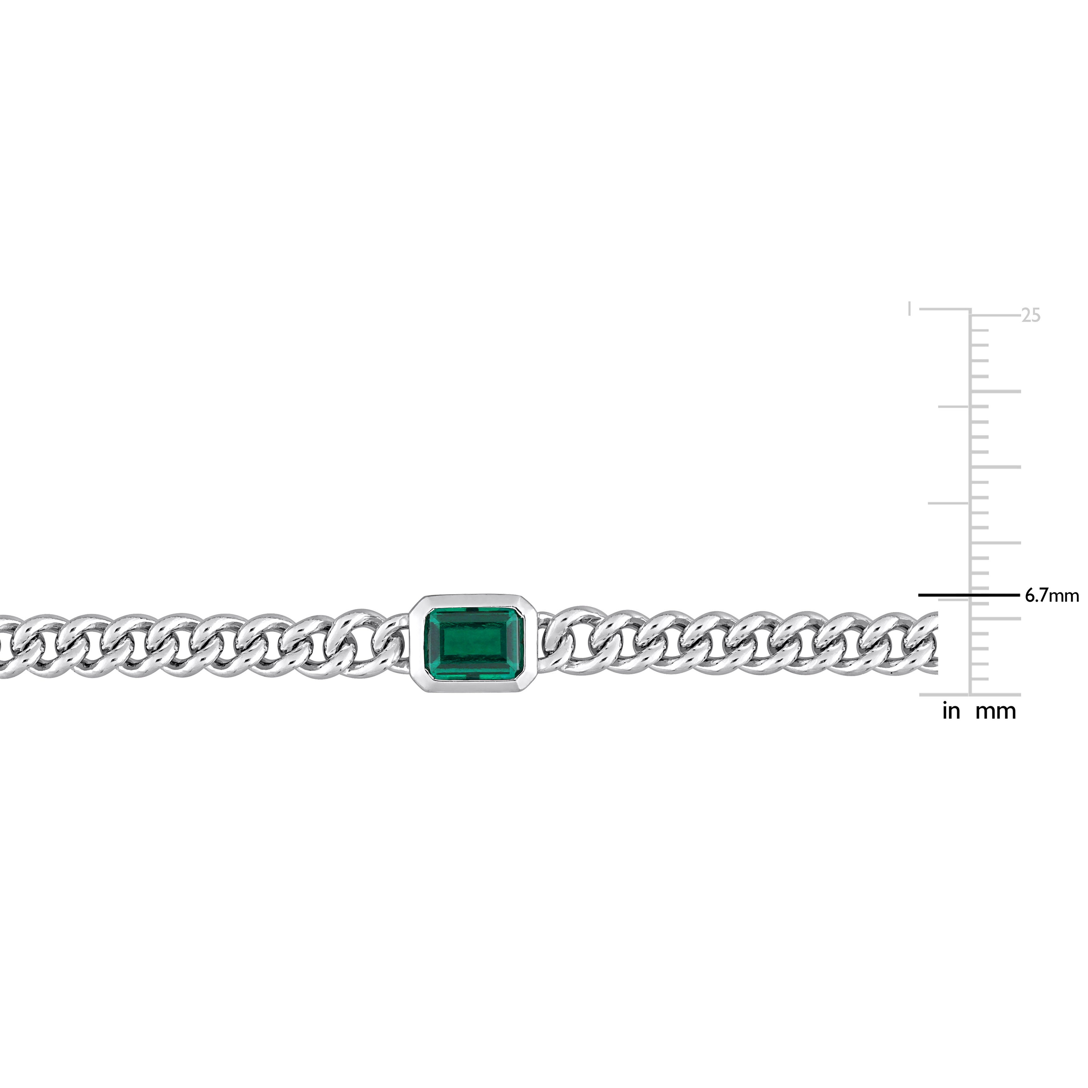 Sterling silver flat curb chain links with high polish finish by Lord & Taylor