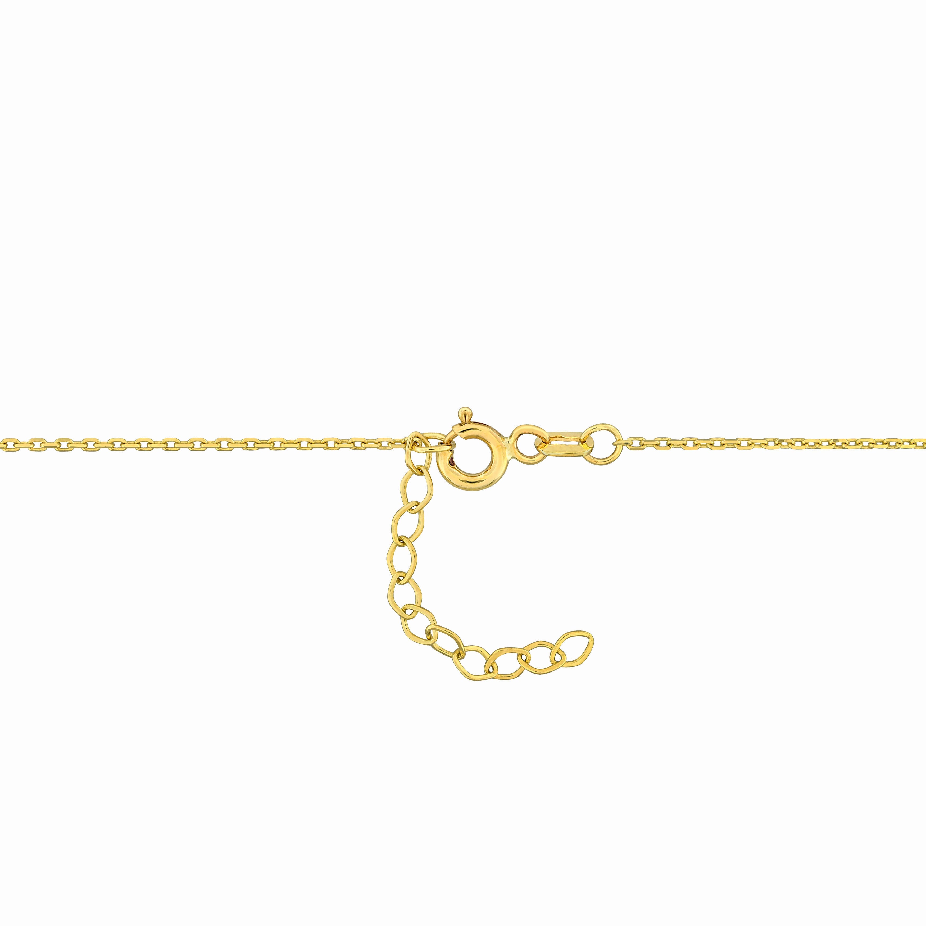 Sapphire & Diamond Lariat Necklace in 14k Yellow Gold Jewelry Lord & Taylor